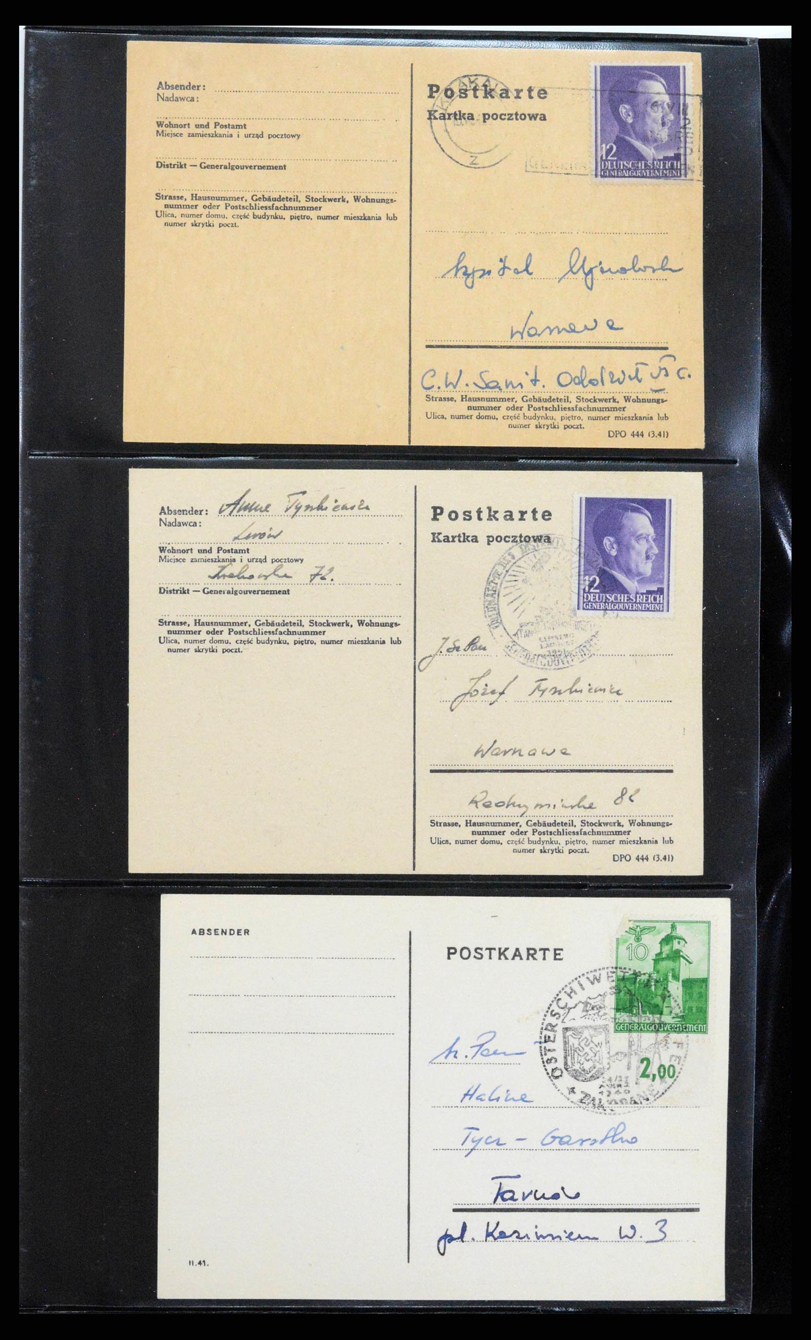 38646 0146 - Postzegelverzameling 38646 Duitsland brieven en kaarten 1940-1945.