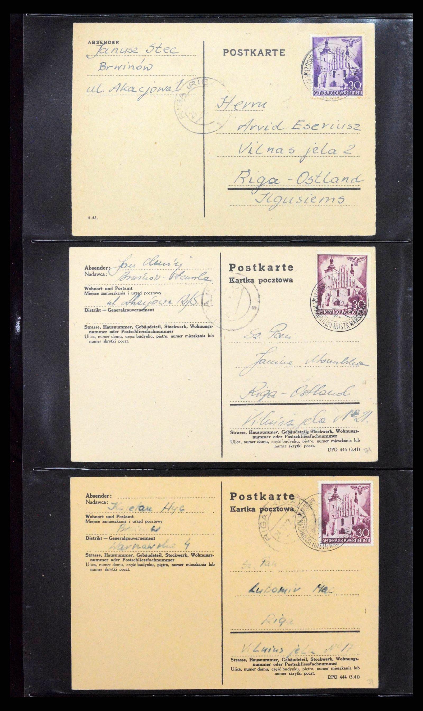 38646 0147 - Postzegelverzameling 38646 Duitsland brieven en kaarten 1940-1945.