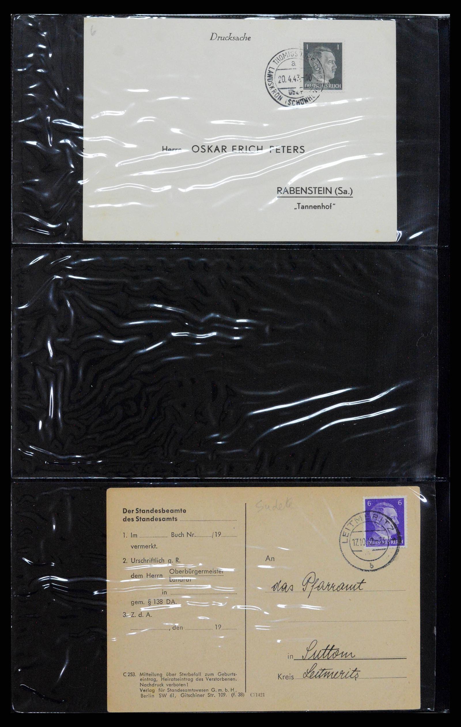 38646 0150 - Stamp collection 38646 Germany covers and cards 1940-1945.
