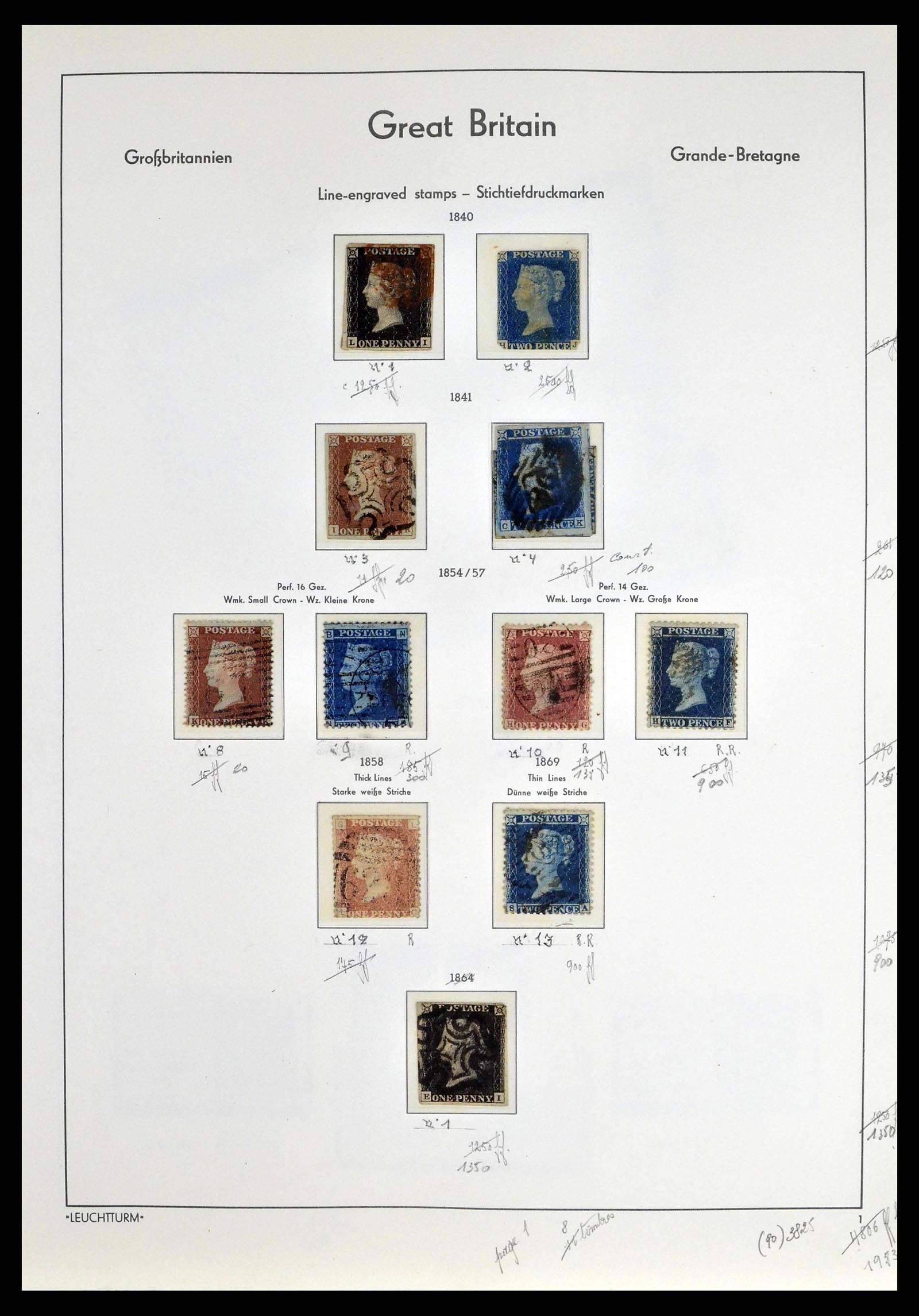 38649 0002 - Postzegelverzameling 38649 Engeland 1840-1971.