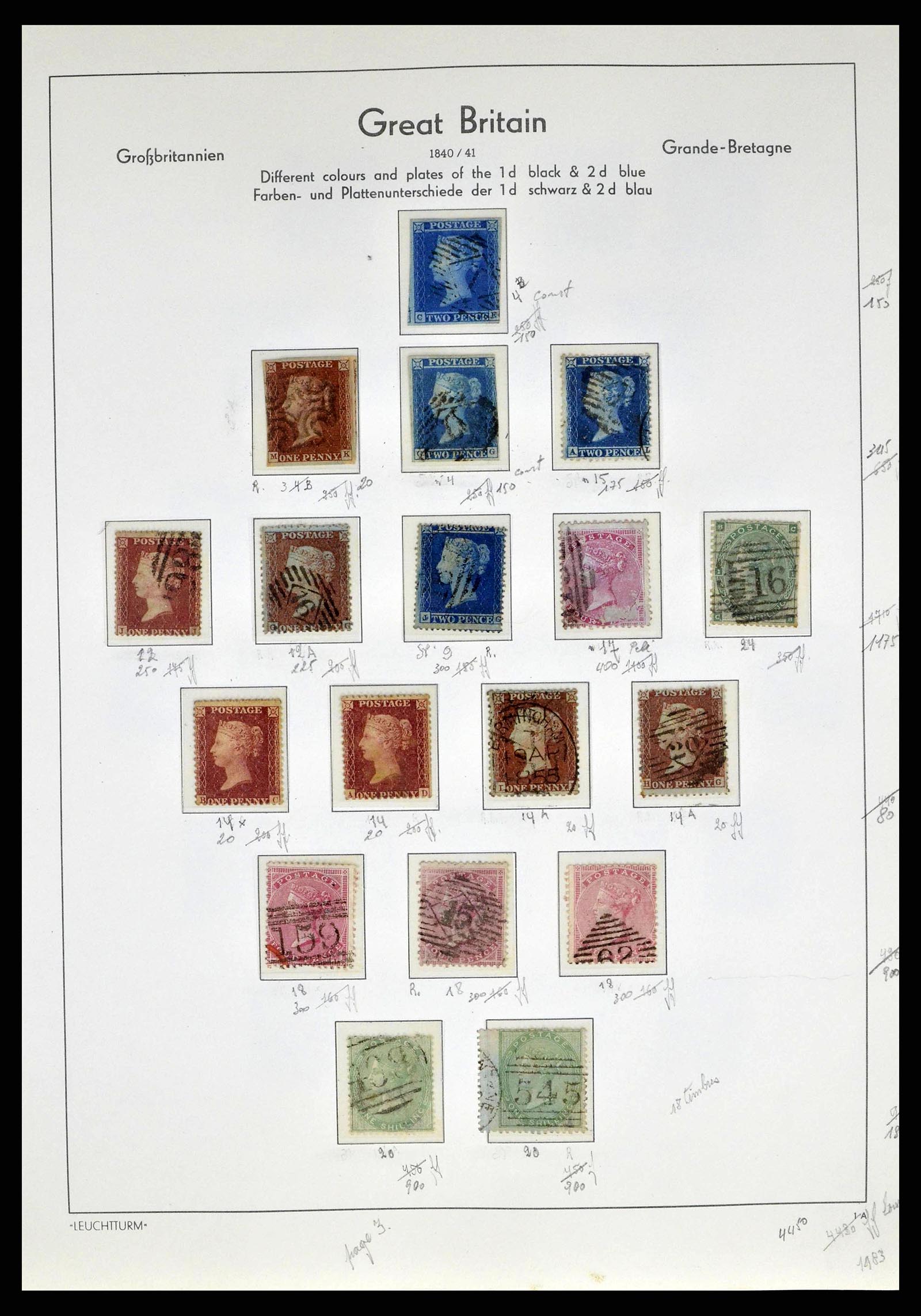38649 0004 - Postzegelverzameling 38649 Engeland 1840-1971.