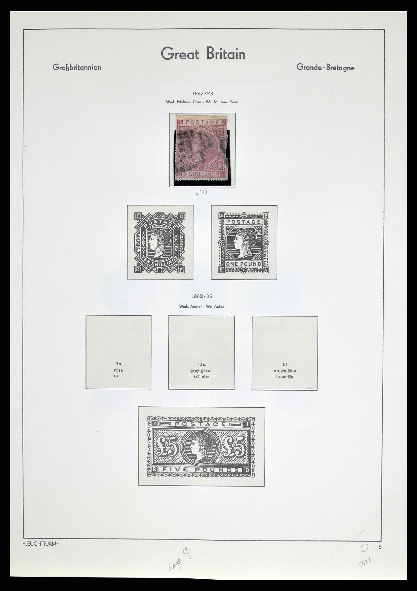 38649 0023 - Stamp collection 38649 Great Britain 1840-1971.