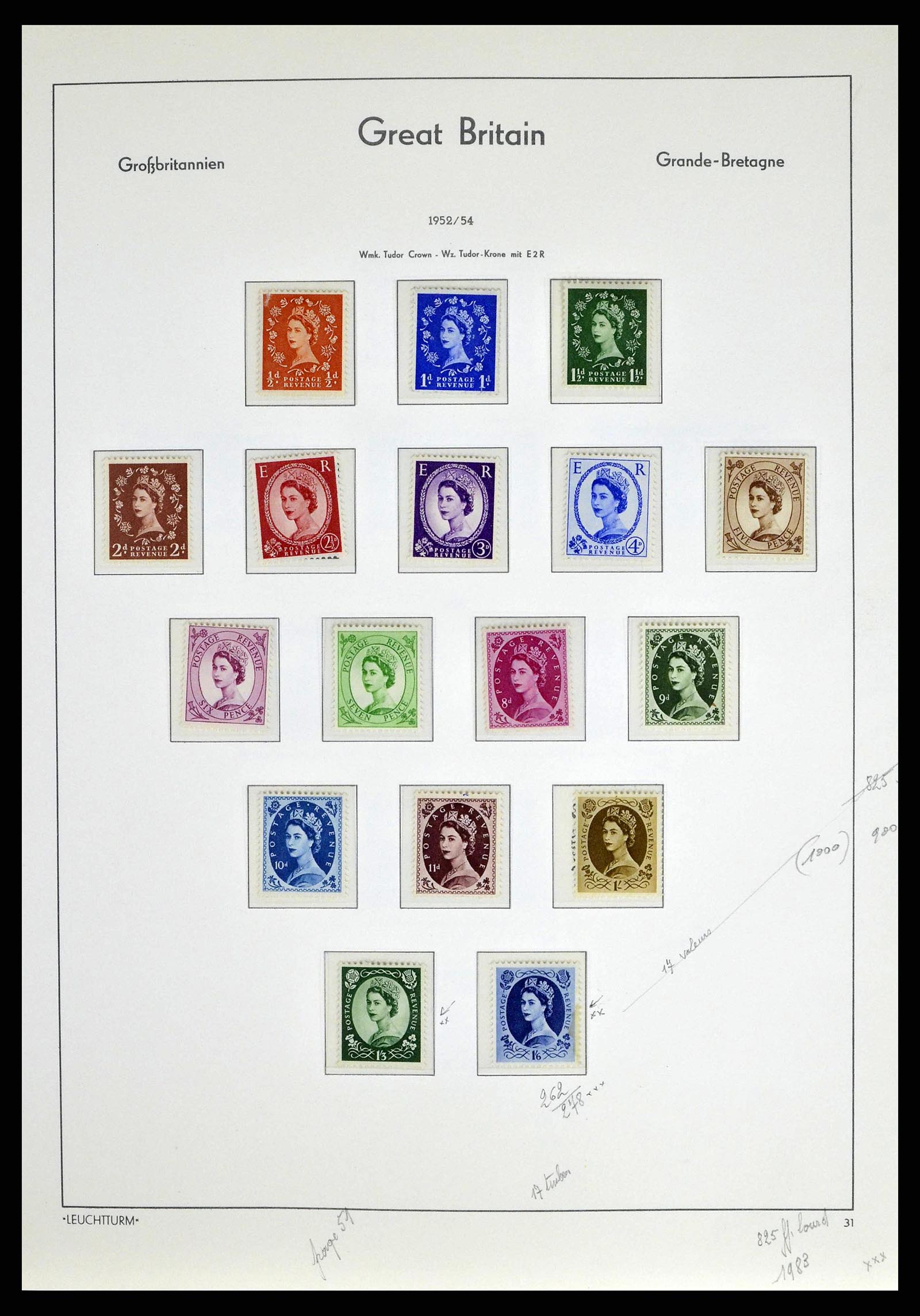 38649 0056 - Stamp collection 38649 Great Britain 1840-1971.