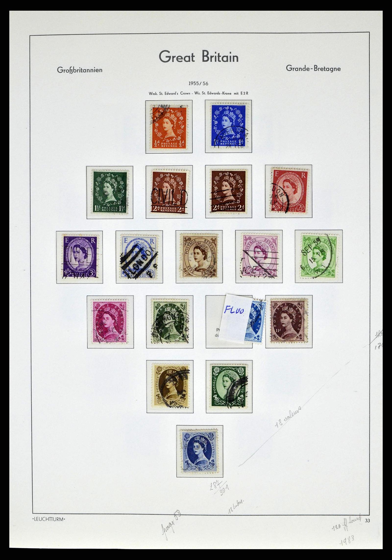 38649 0058 - Stamp collection 38649 Great Britain 1840-1971.