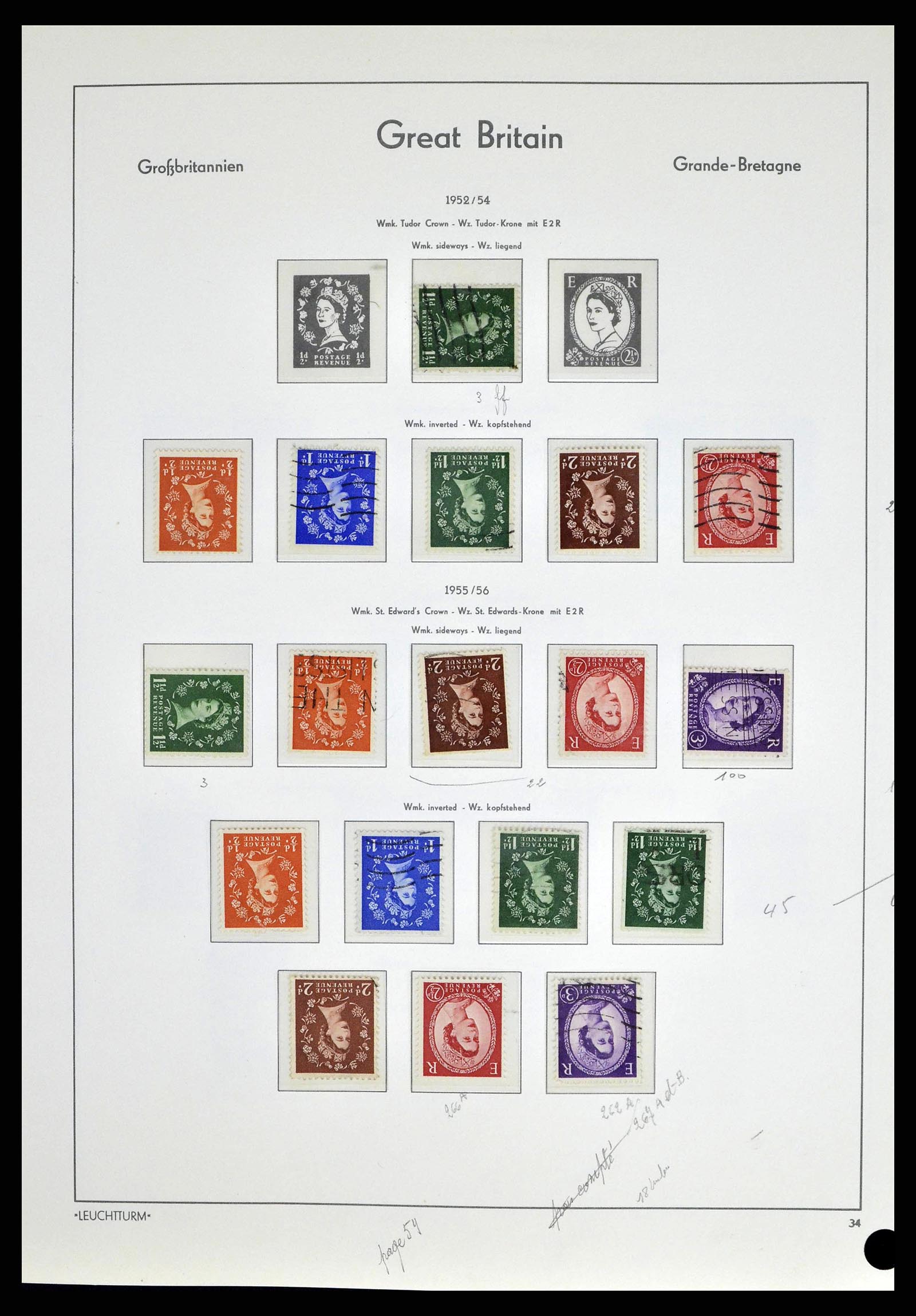 38649 0059 - Stamp collection 38649 Great Britain 1840-1971.
