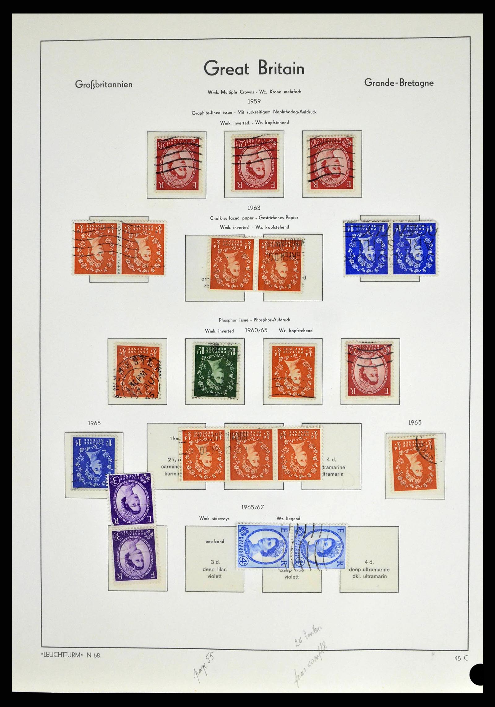 38649 0060 - Stamp collection 38649 Great Britain 1840-1971.