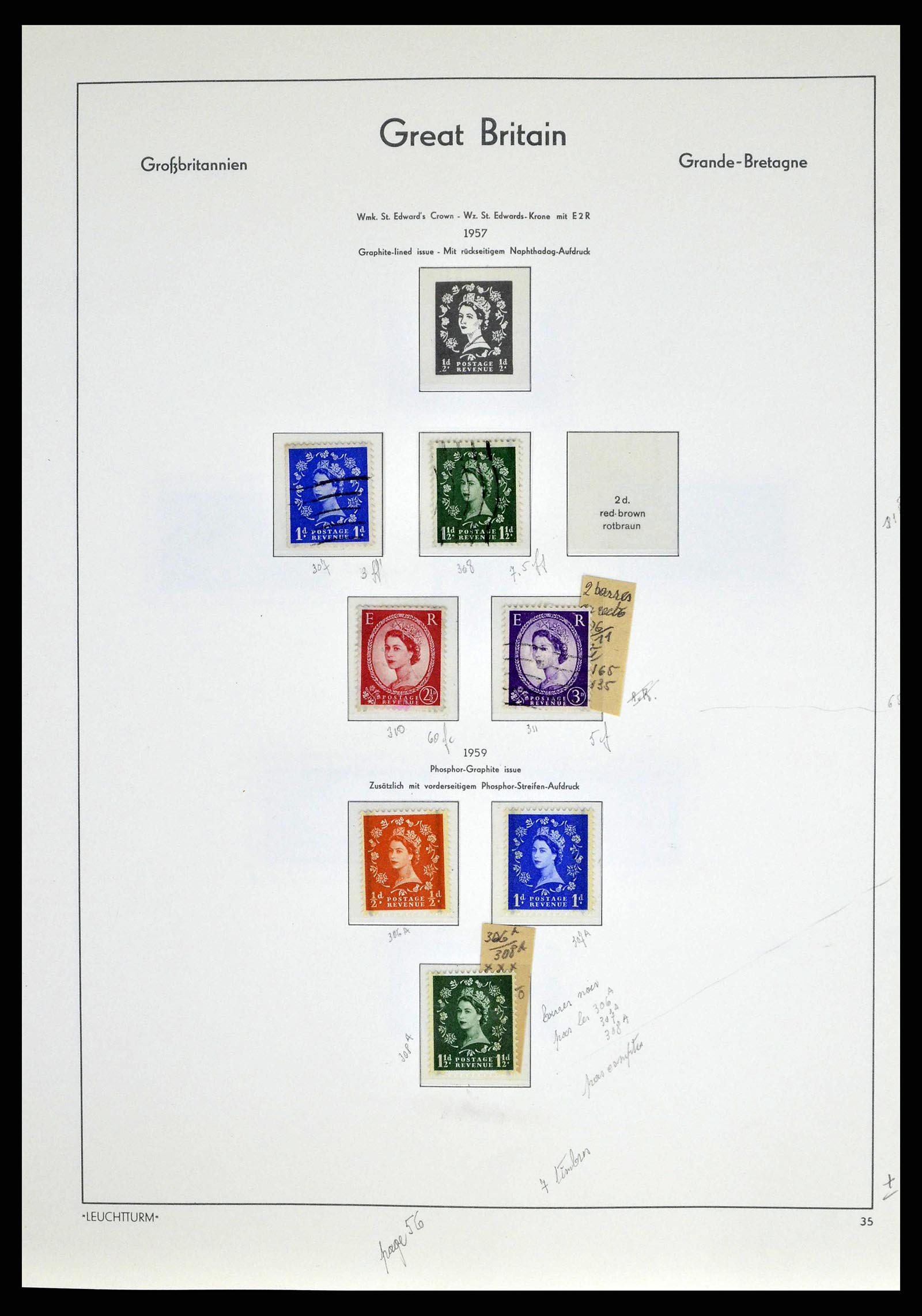 38649 0061 - Stamp collection 38649 Great Britain 1840-1971.