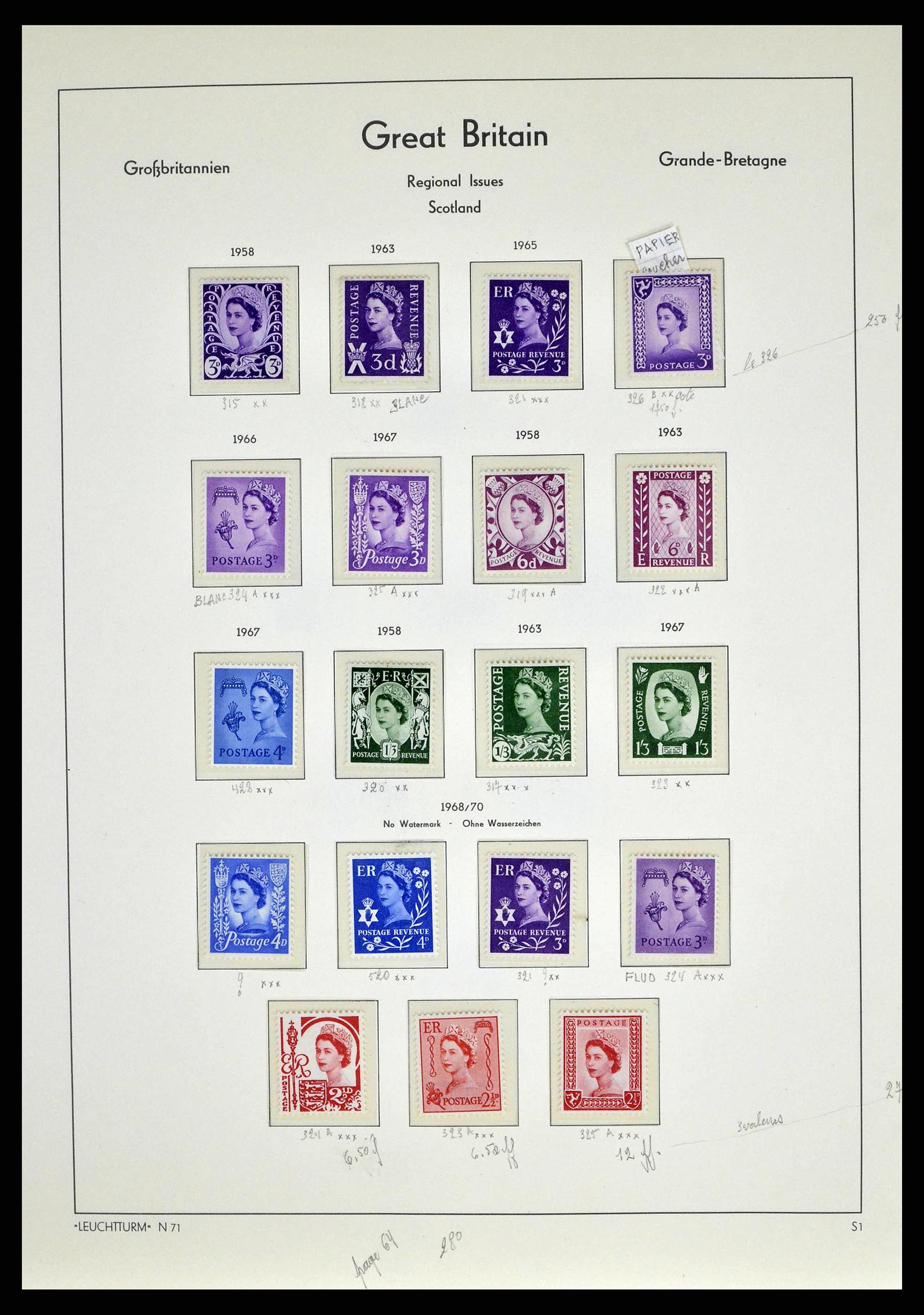 38649 0068 - Stamp collection 38649 Great Britain 1840-1971.