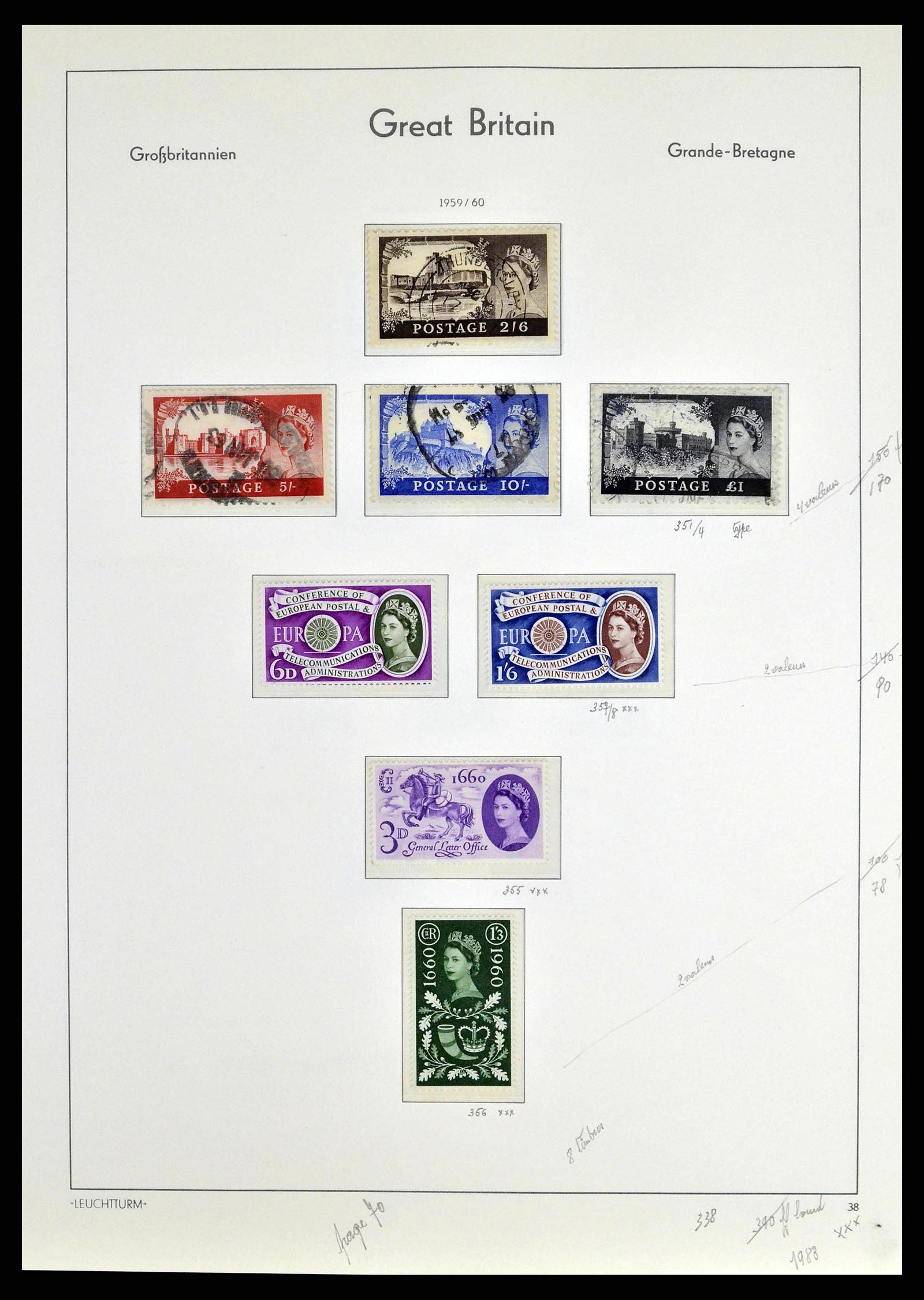 38649 0074 - Stamp collection 38649 Great Britain 1840-1971.