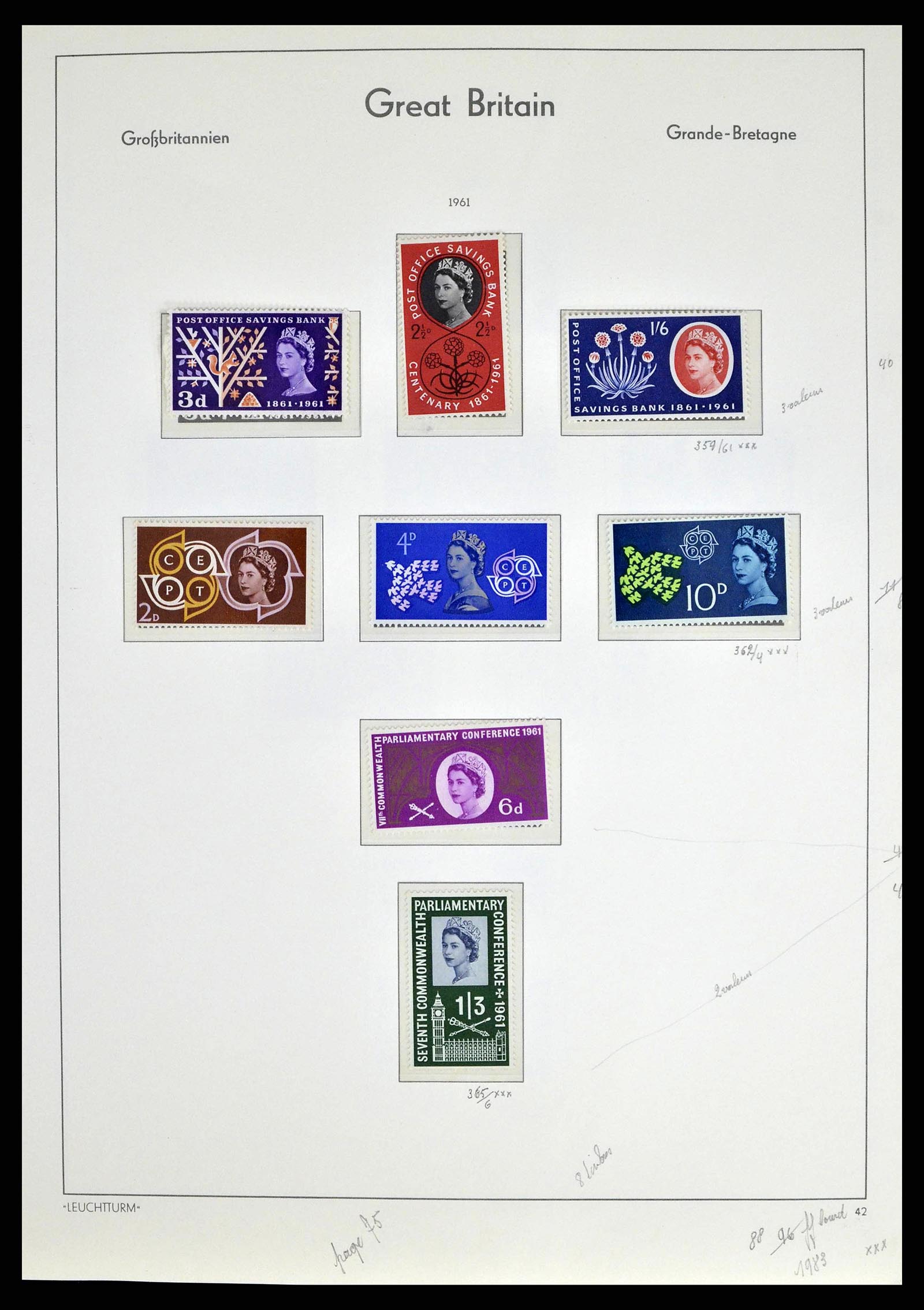 38649 0079 - Stamp collection 38649 Great Britain 1840-1971.