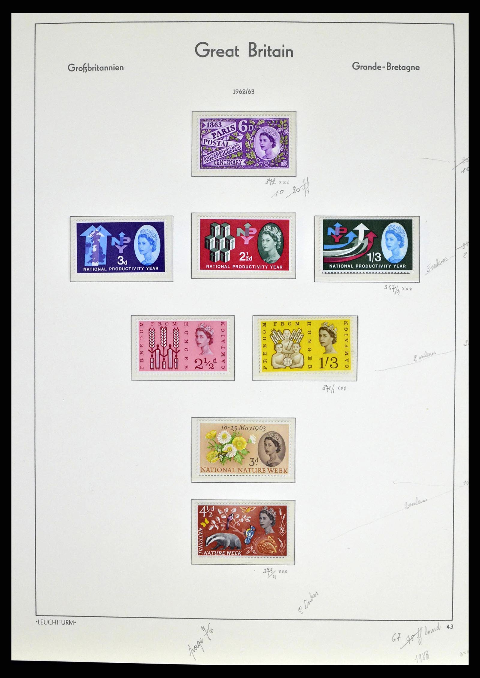 38649 0080 - Stamp collection 38649 Great Britain 1840-1971.