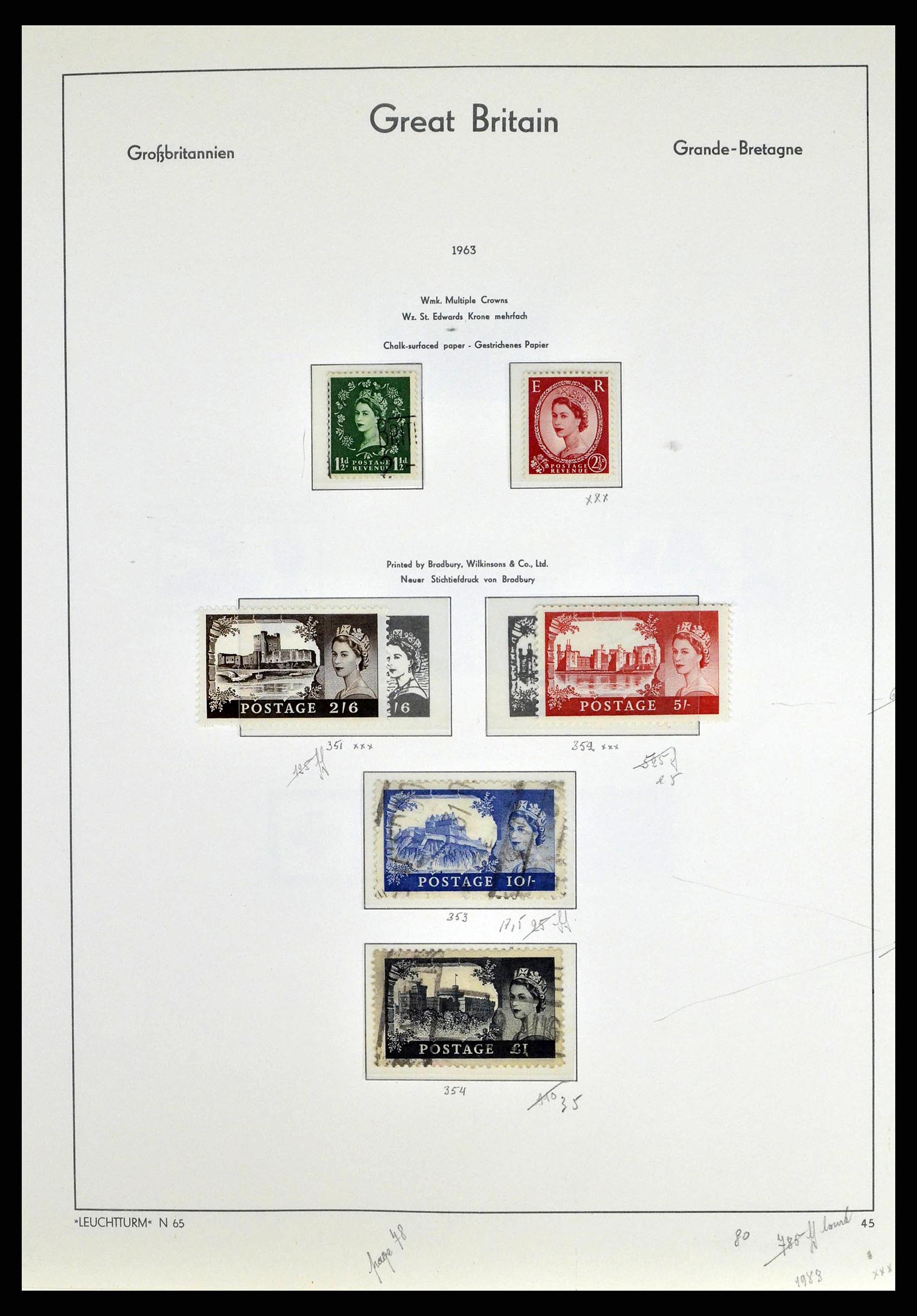 38649 0082 - Stamp collection 38649 Great Britain 1840-1971.