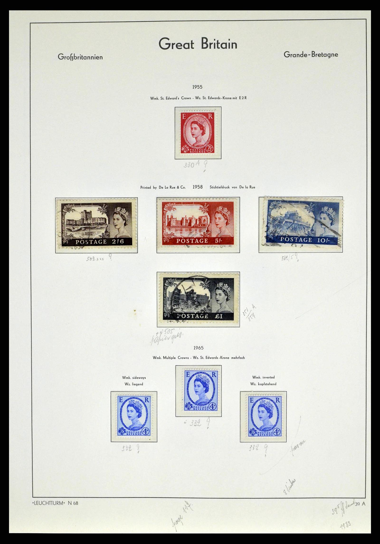 38649 0121 - Stamp collection 38649 Great Britain 1840-1971.