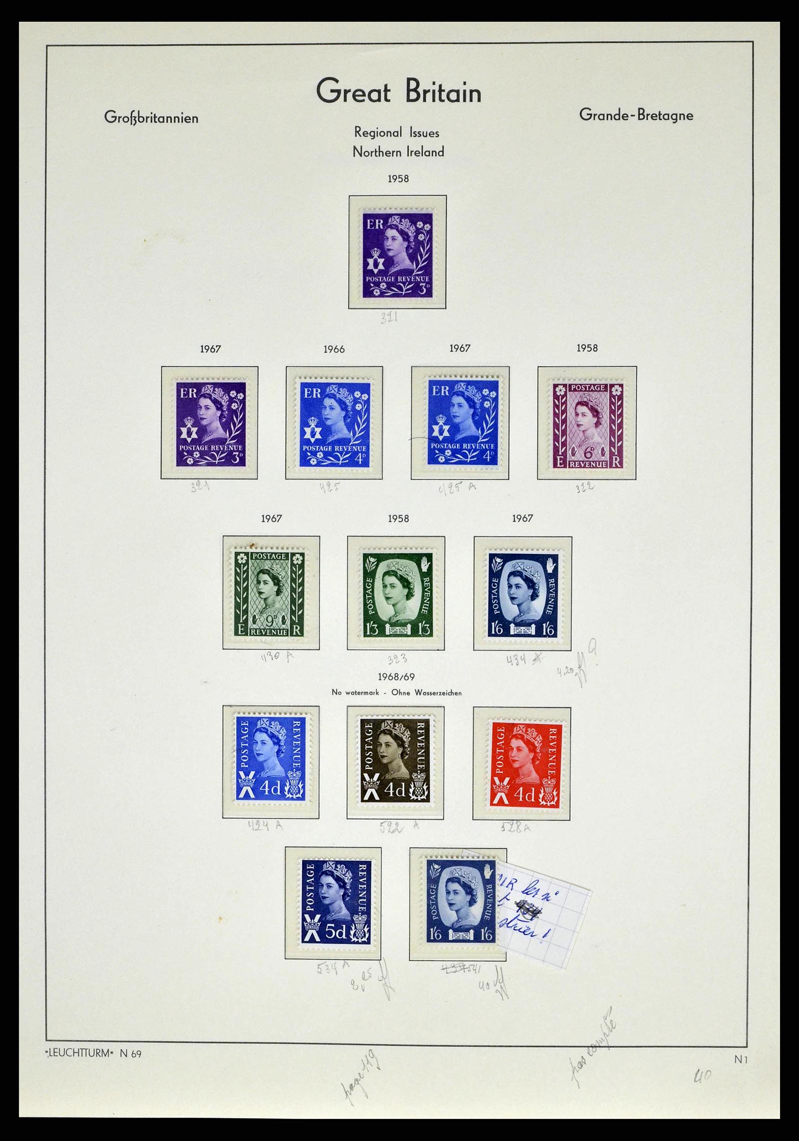 38649 0123 - Stamp collection 38649 Great Britain 1840-1971.
