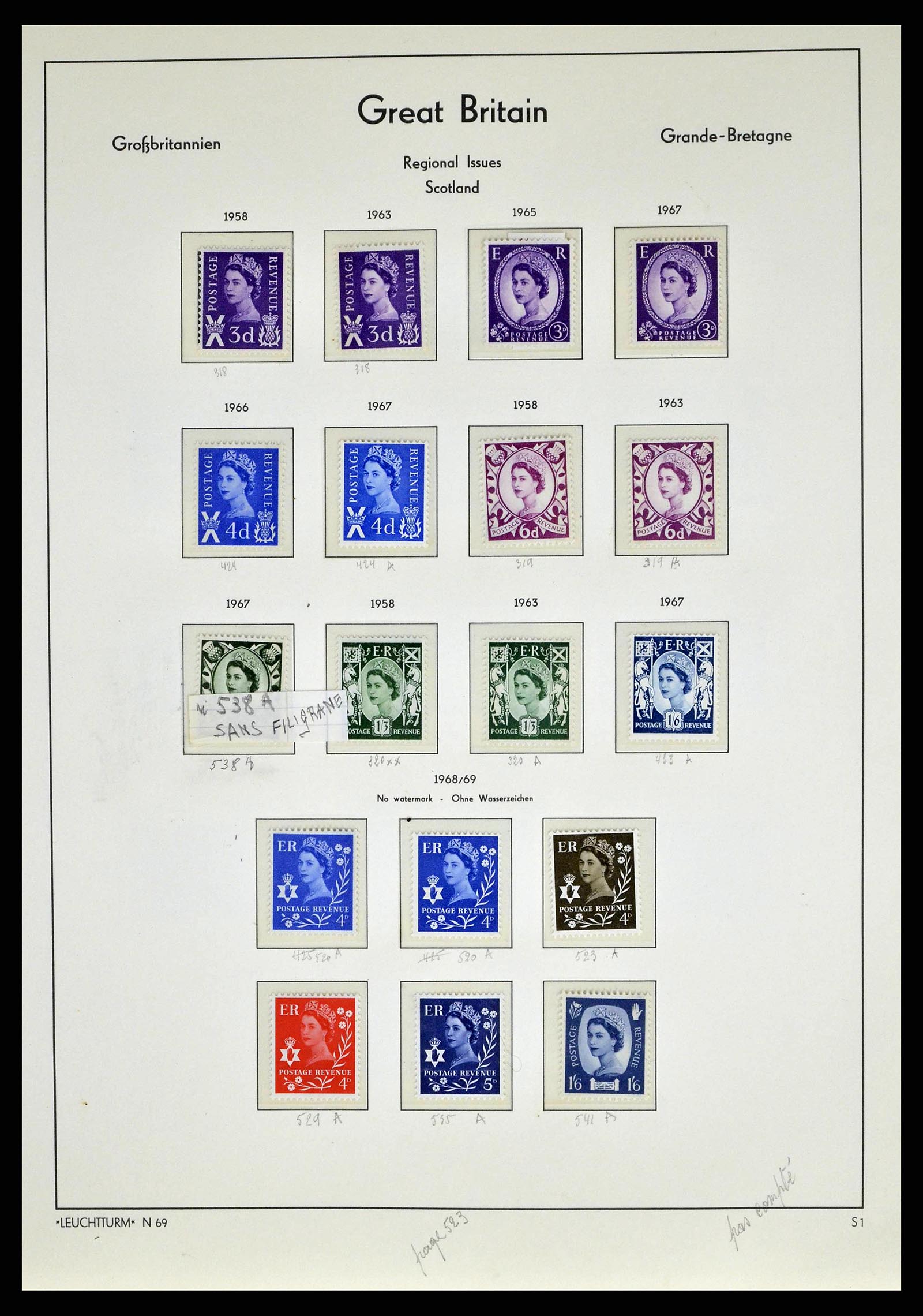 38649 0127 - Stamp collection 38649 Great Britain 1840-1971.