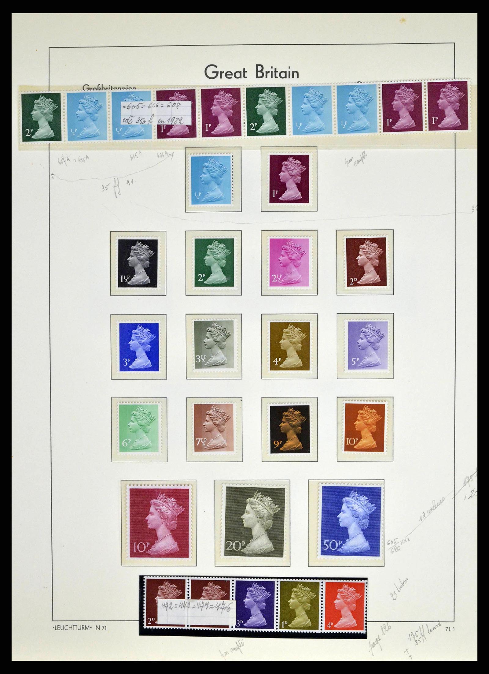 38649 0130 - Stamp collection 38649 Great Britain 1840-1971.
