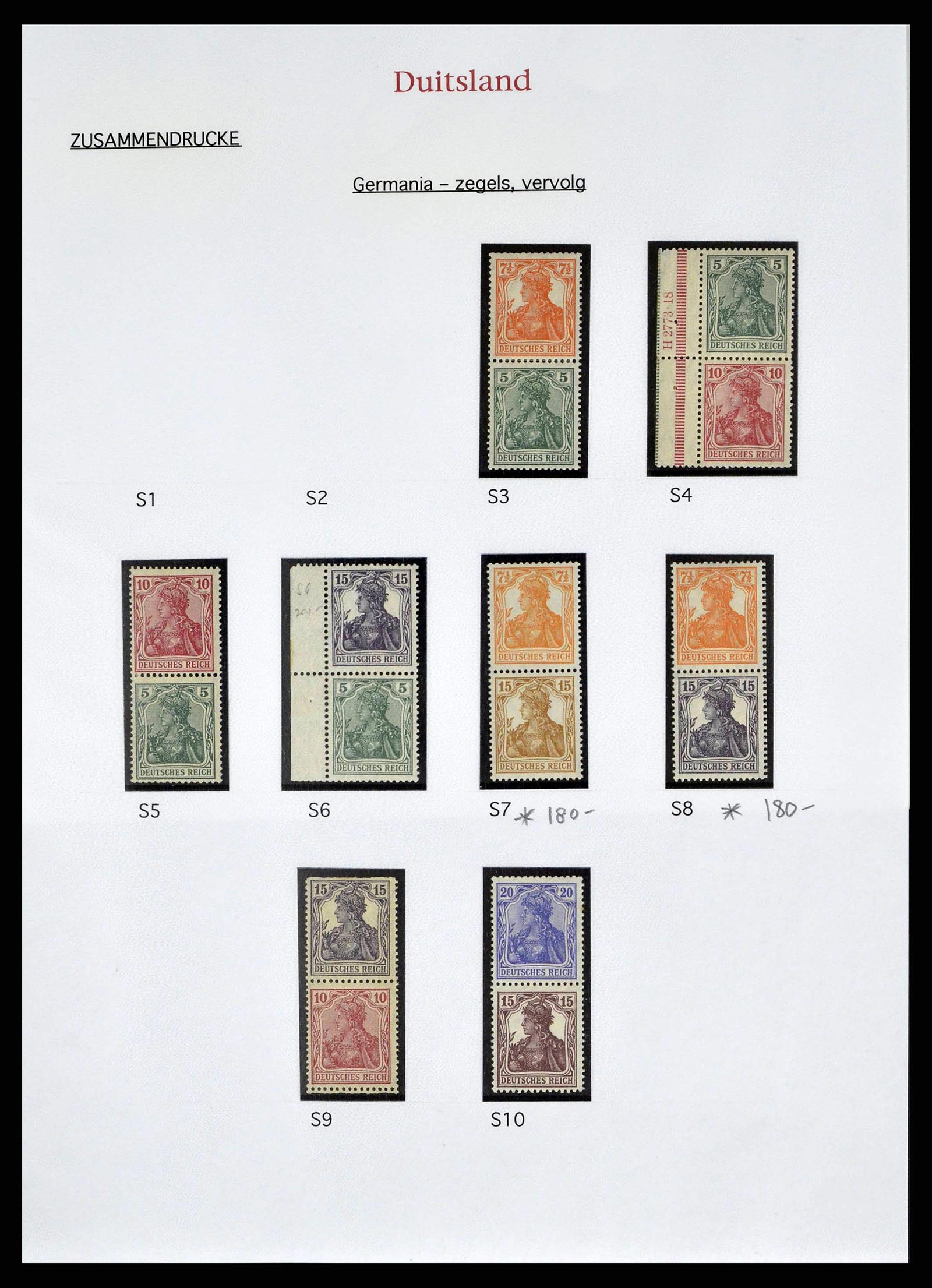 38650 0002 - Postzegelverzameling 38650 Duitse Rijk combinaties 1912-1942.
