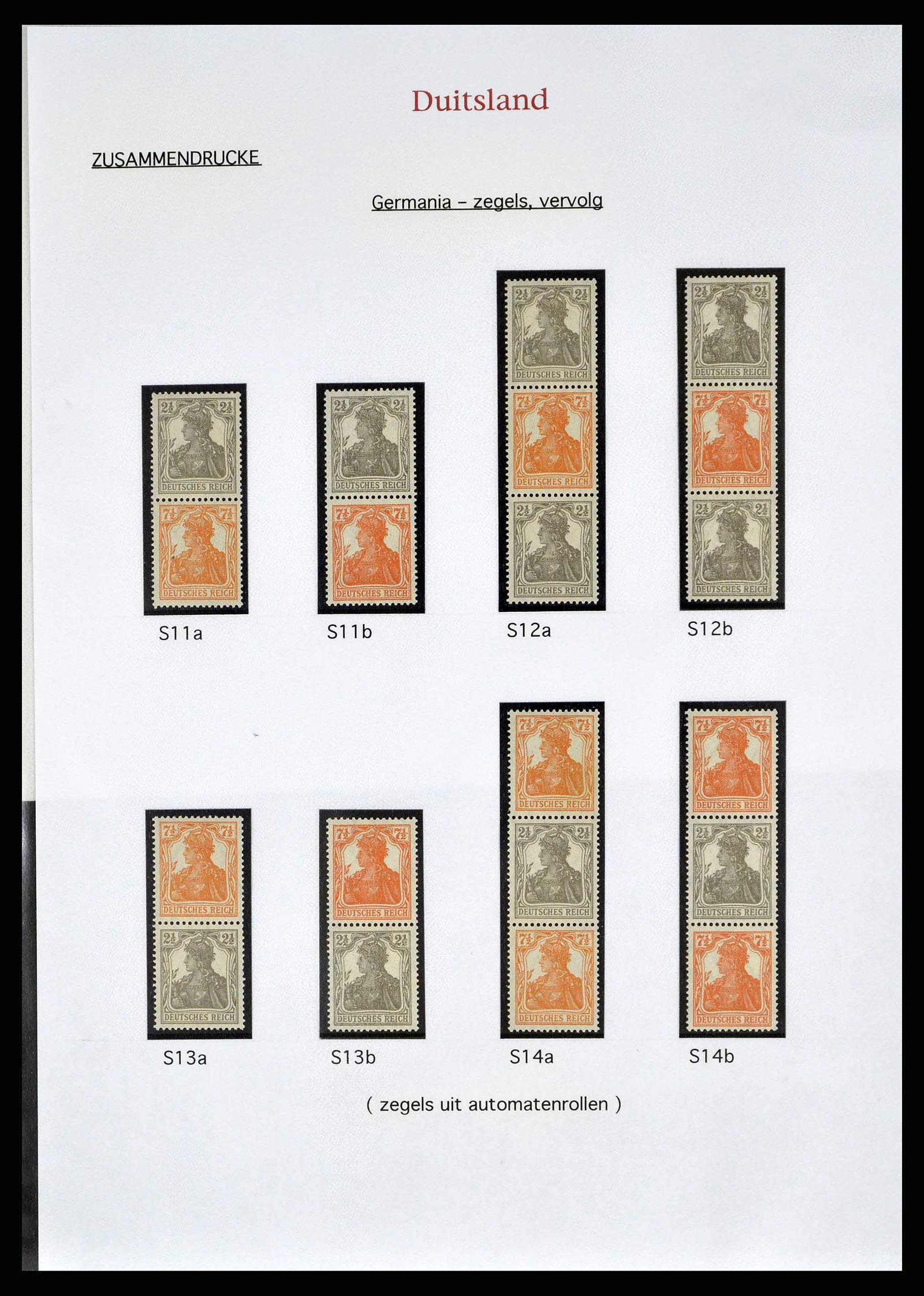 38650 0003 - Postzegelverzameling 38650 Duitse Rijk combinaties 1912-1942.