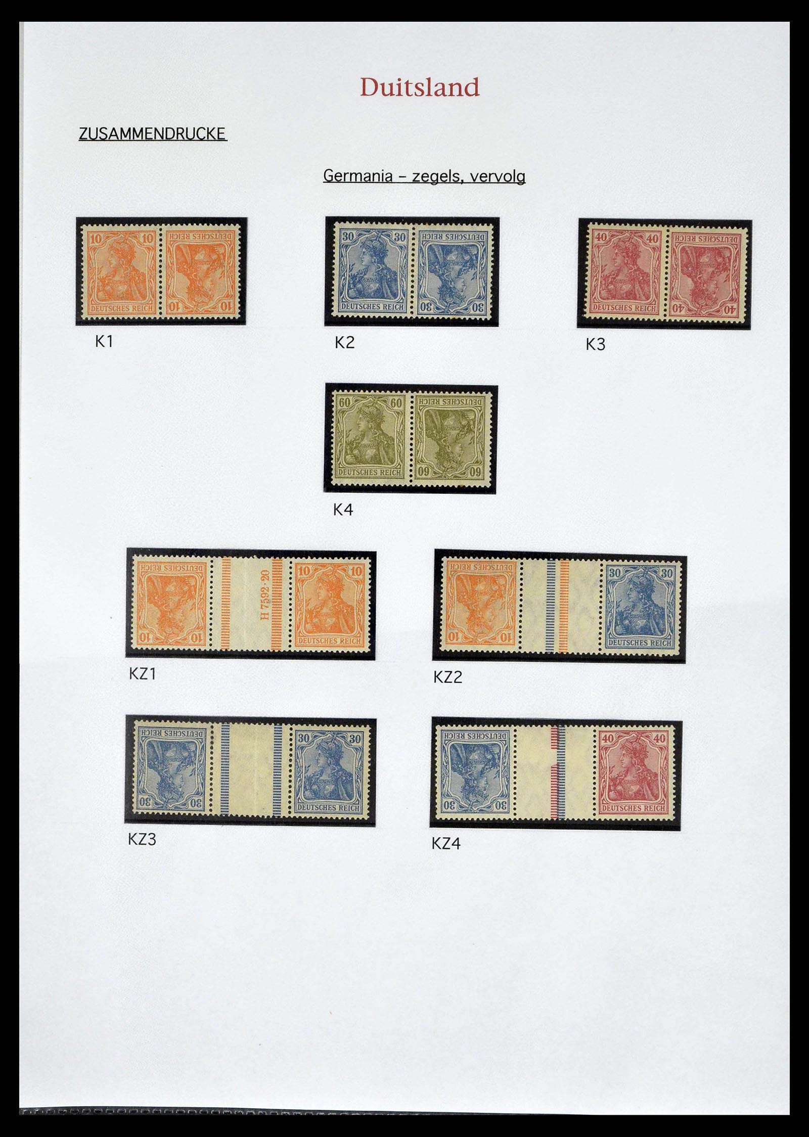38650 0006 - Stamp collection 38650 German Reich combinations 1912-1942.