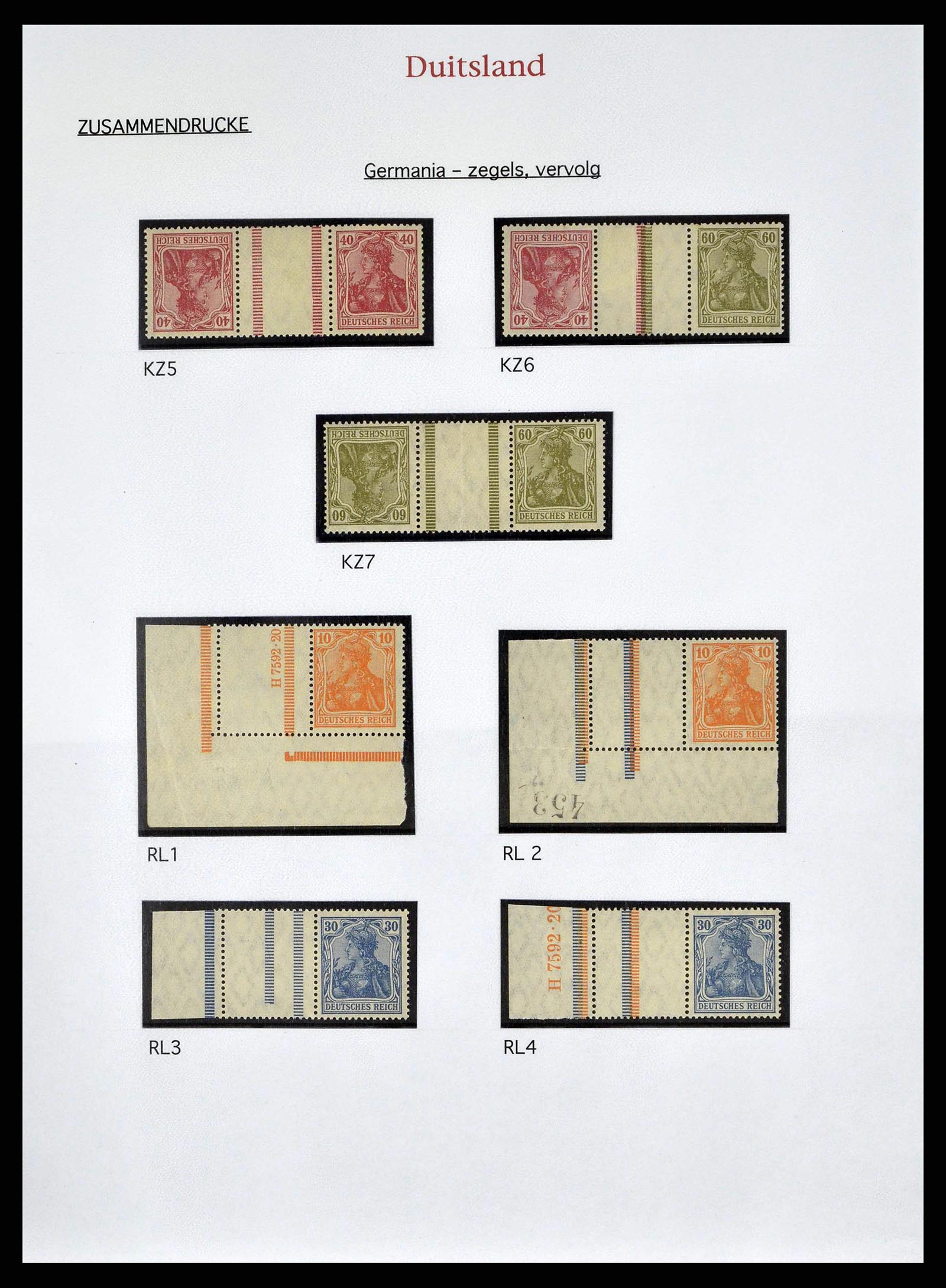 38650 0007 - Stamp collection 38650 German Reich combinations 1912-1942.