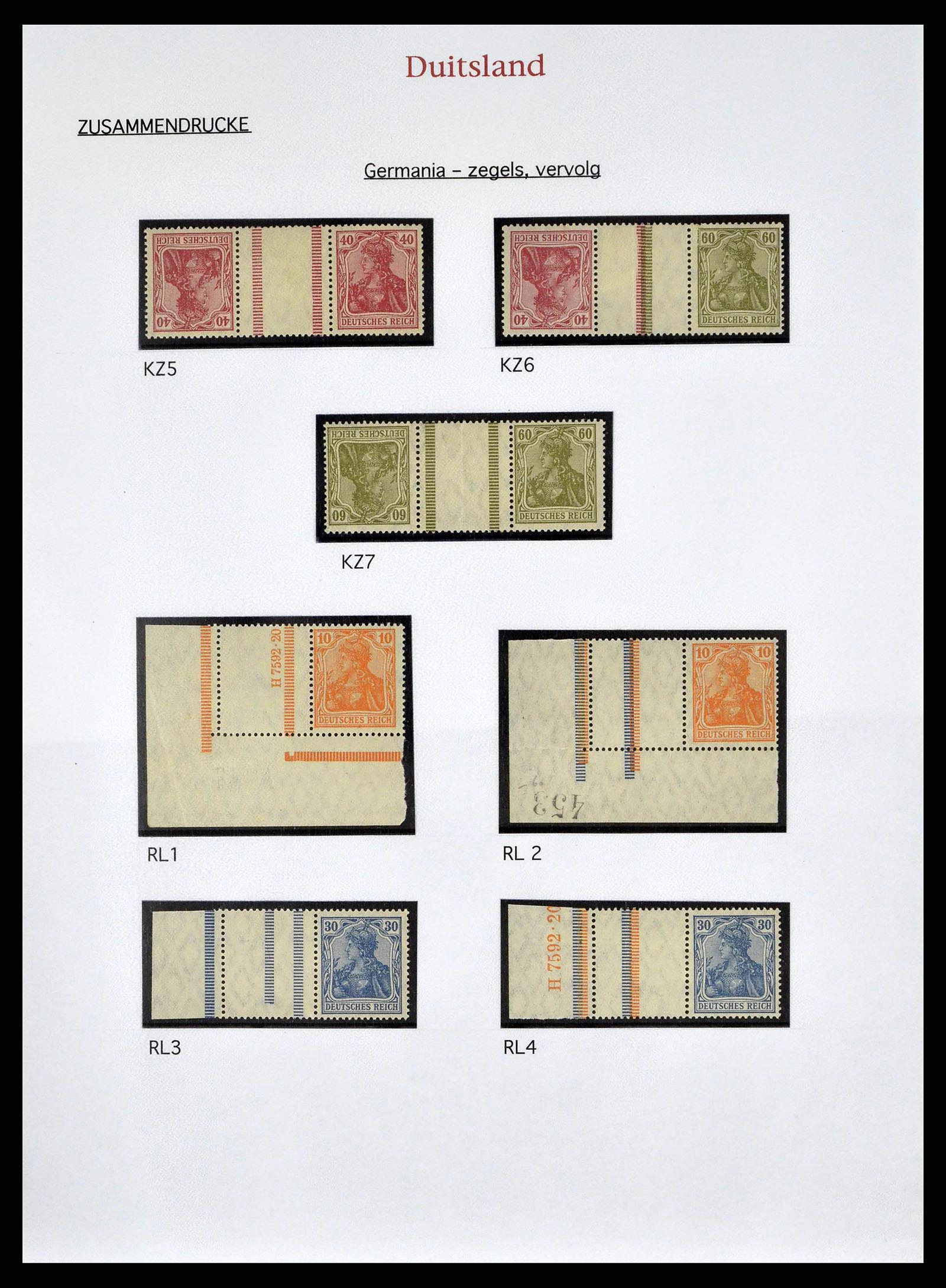 38650 0007 - Postzegelverzameling 38650 Duitse Rijk combinaties 1912-1942.