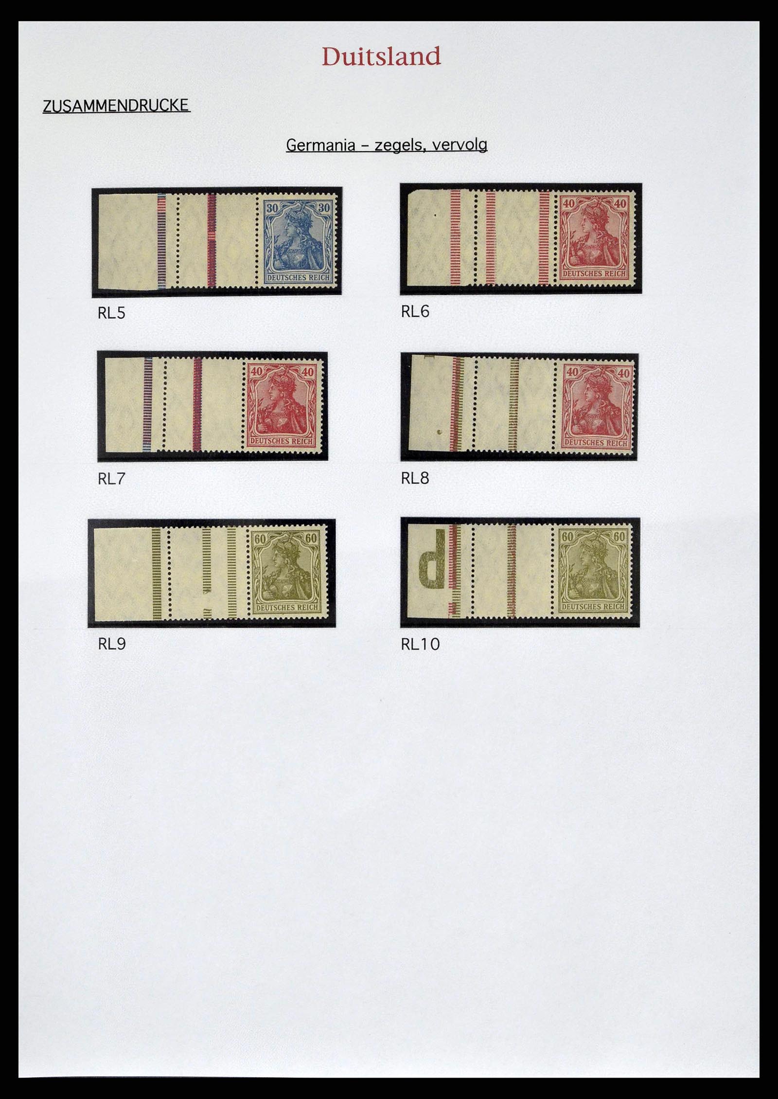 38650 0008 - Postzegelverzameling 38650 Duitse Rijk combinaties 1912-1942.