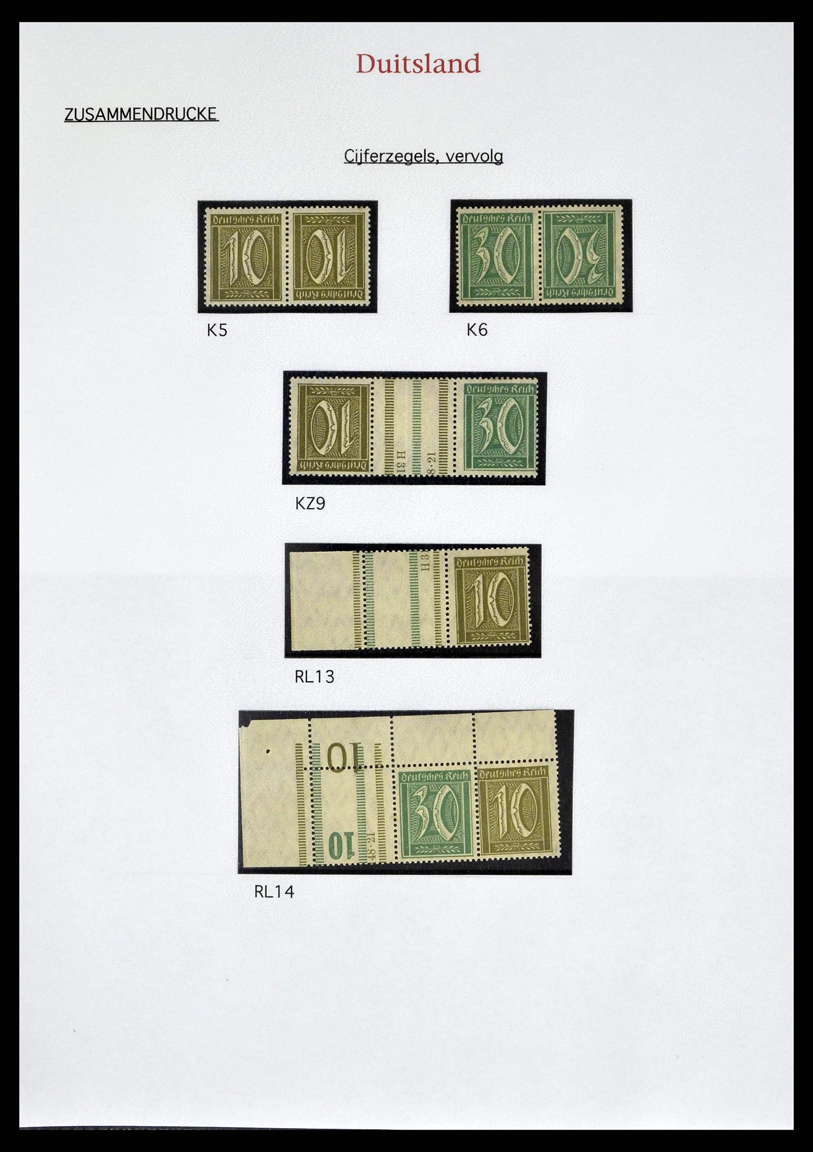 38650 0011 - Stamp collection 38650 German Reich combinations 1912-1942.