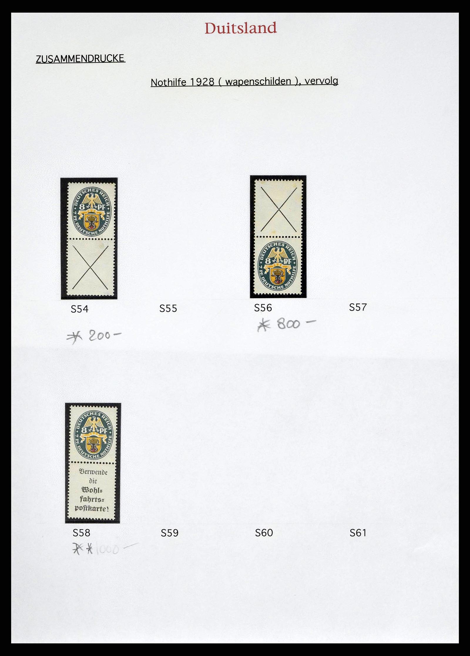 38650 0018 - Postzegelverzameling 38650 Duitse Rijk combinaties 1912-1942.