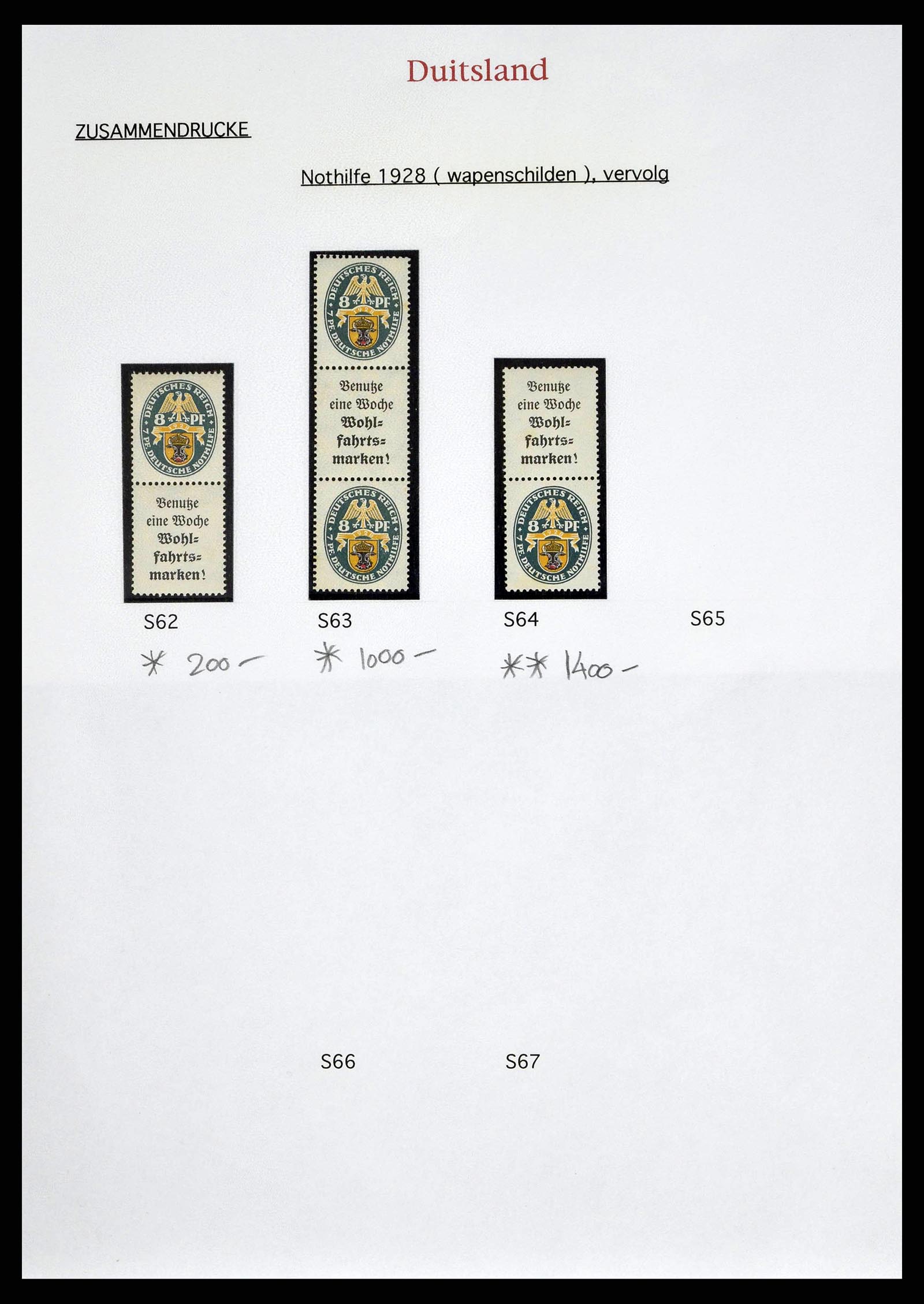 38650 0019 - Stamp collection 38650 German Reich combinations 1912-1942.