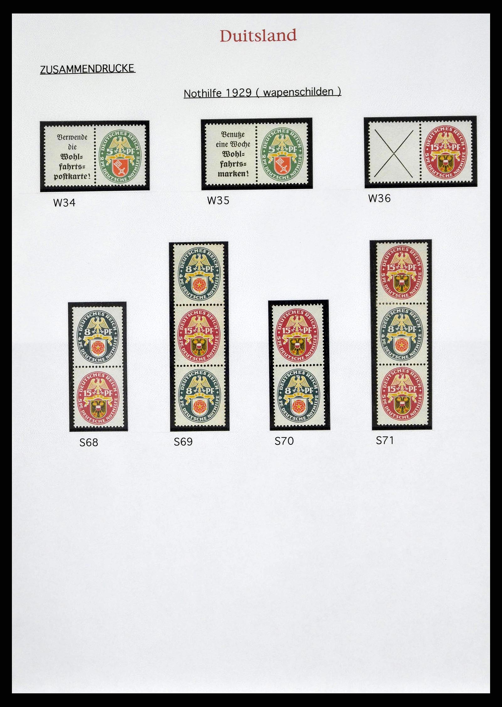 38650 0021 - Stamp collection 38650 German Reich combinations 1912-1942.