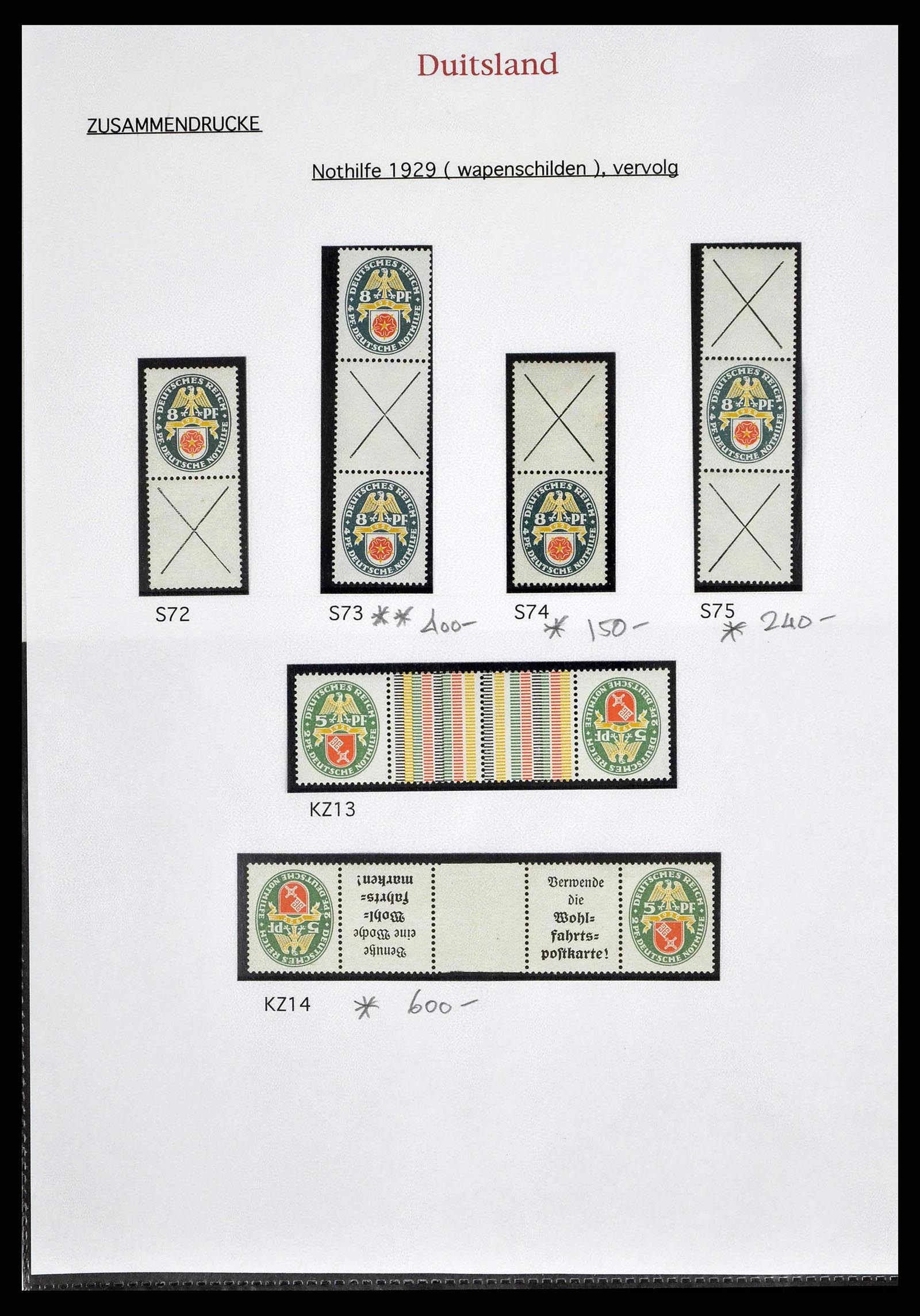 38650 0022 - Stamp collection 38650 German Reich combinations 1912-1942.