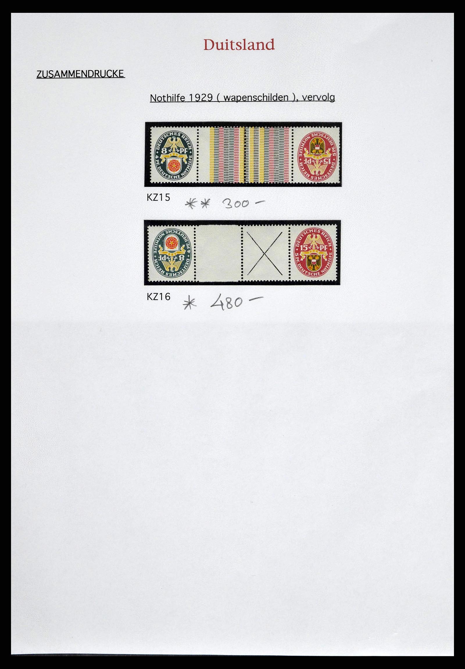 38650 0023 - Stamp collection 38650 German Reich combinations 1912-1942.