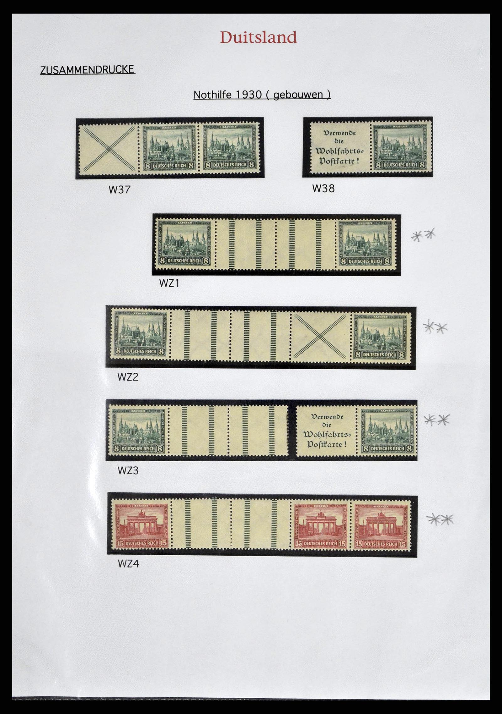 38650 0024 - Stamp collection 38650 German Reich combinations 1912-1942.