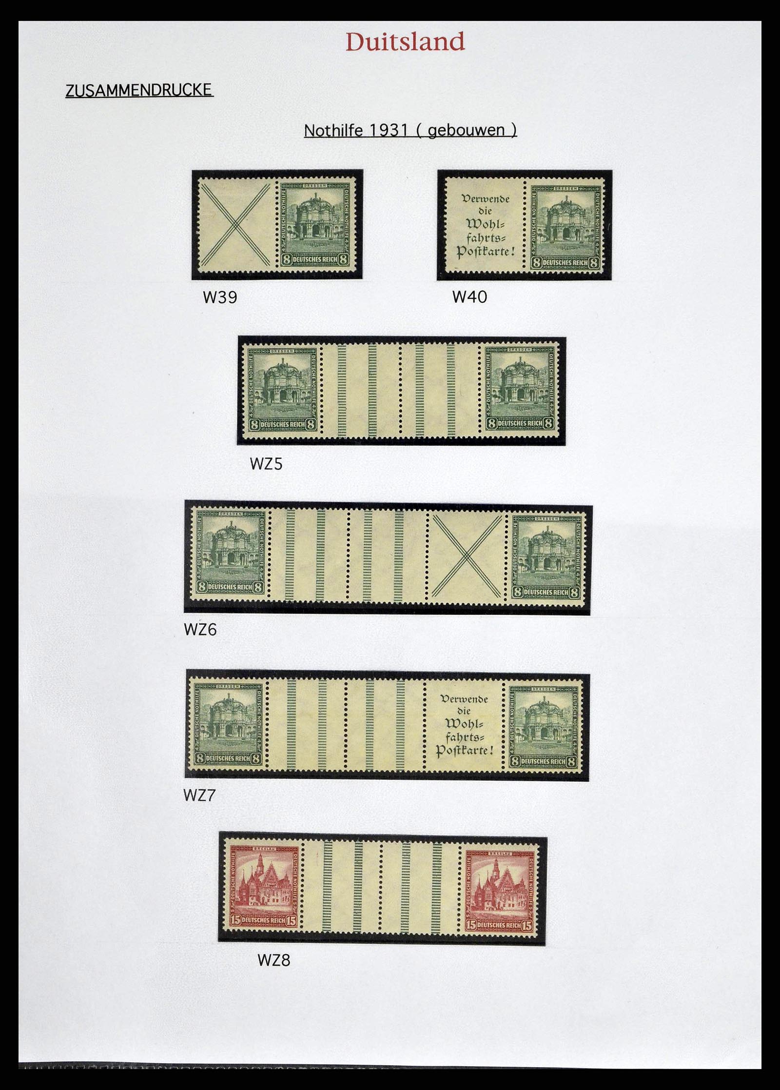 38650 0027 - Stamp collection 38650 German Reich combinations 1912-1942.