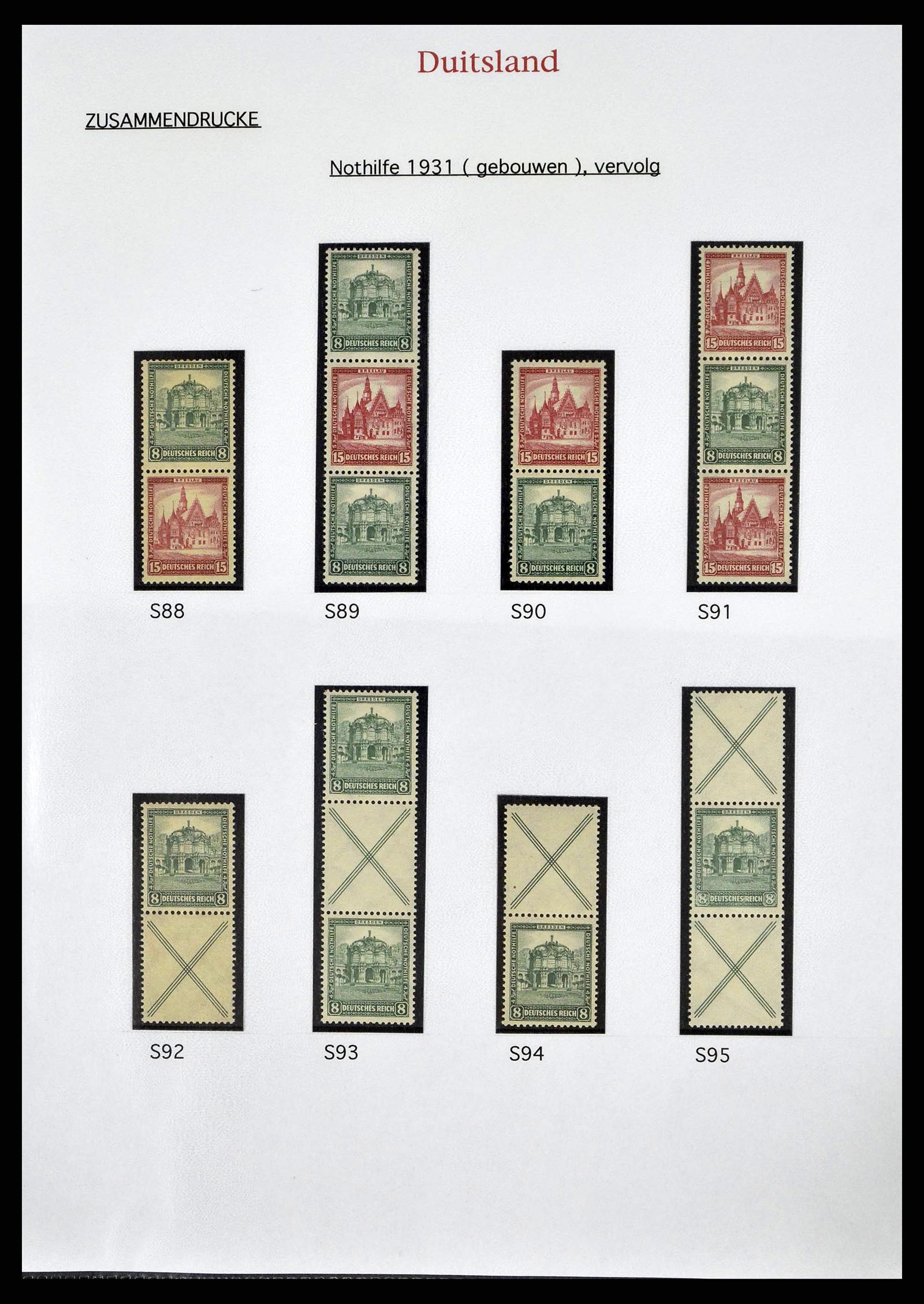 38650 0028 - Stamp collection 38650 German Reich combinations 1912-1942.