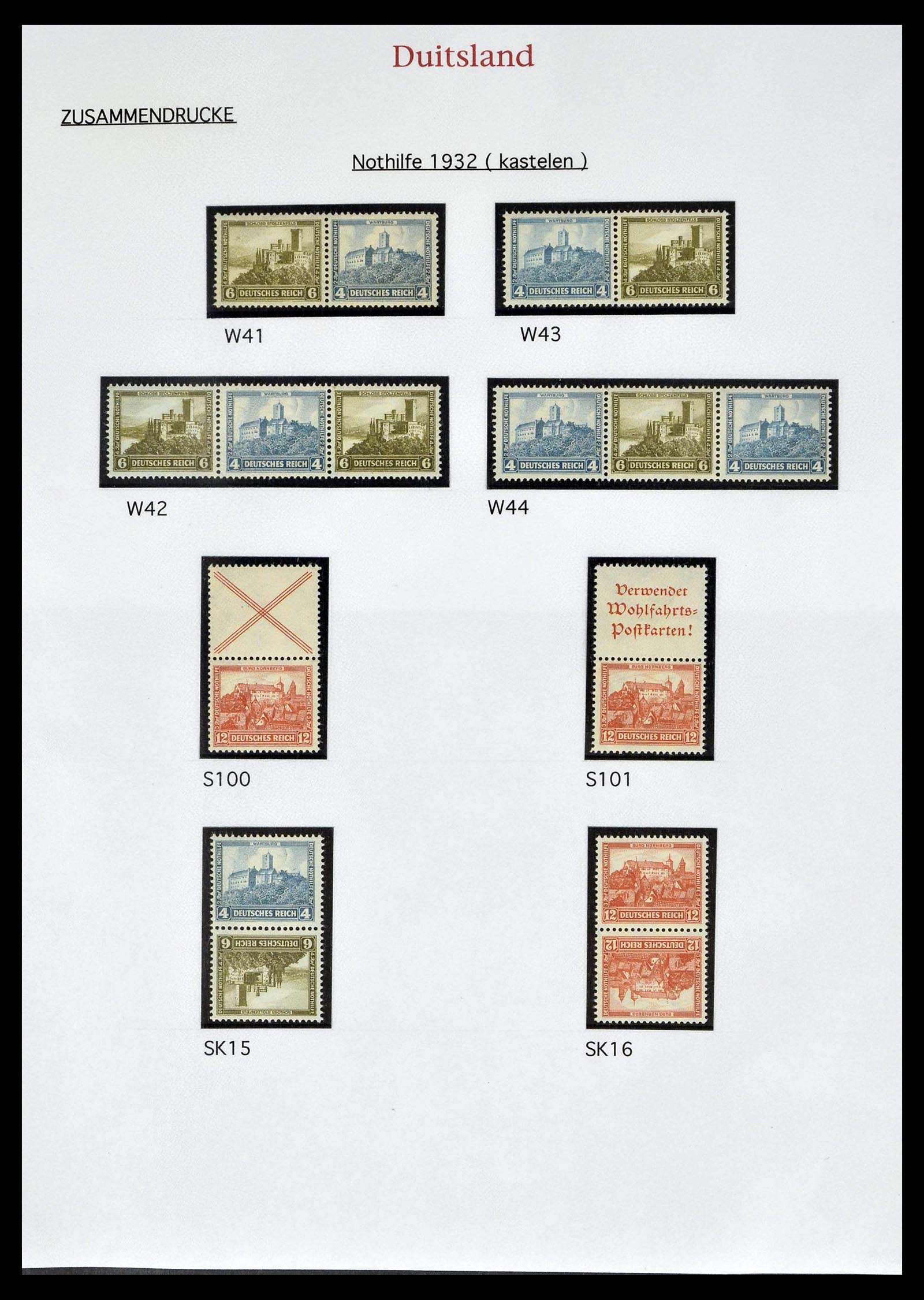 38650 0030 - Stamp collection 38650 German Reich combinations 1912-1942.