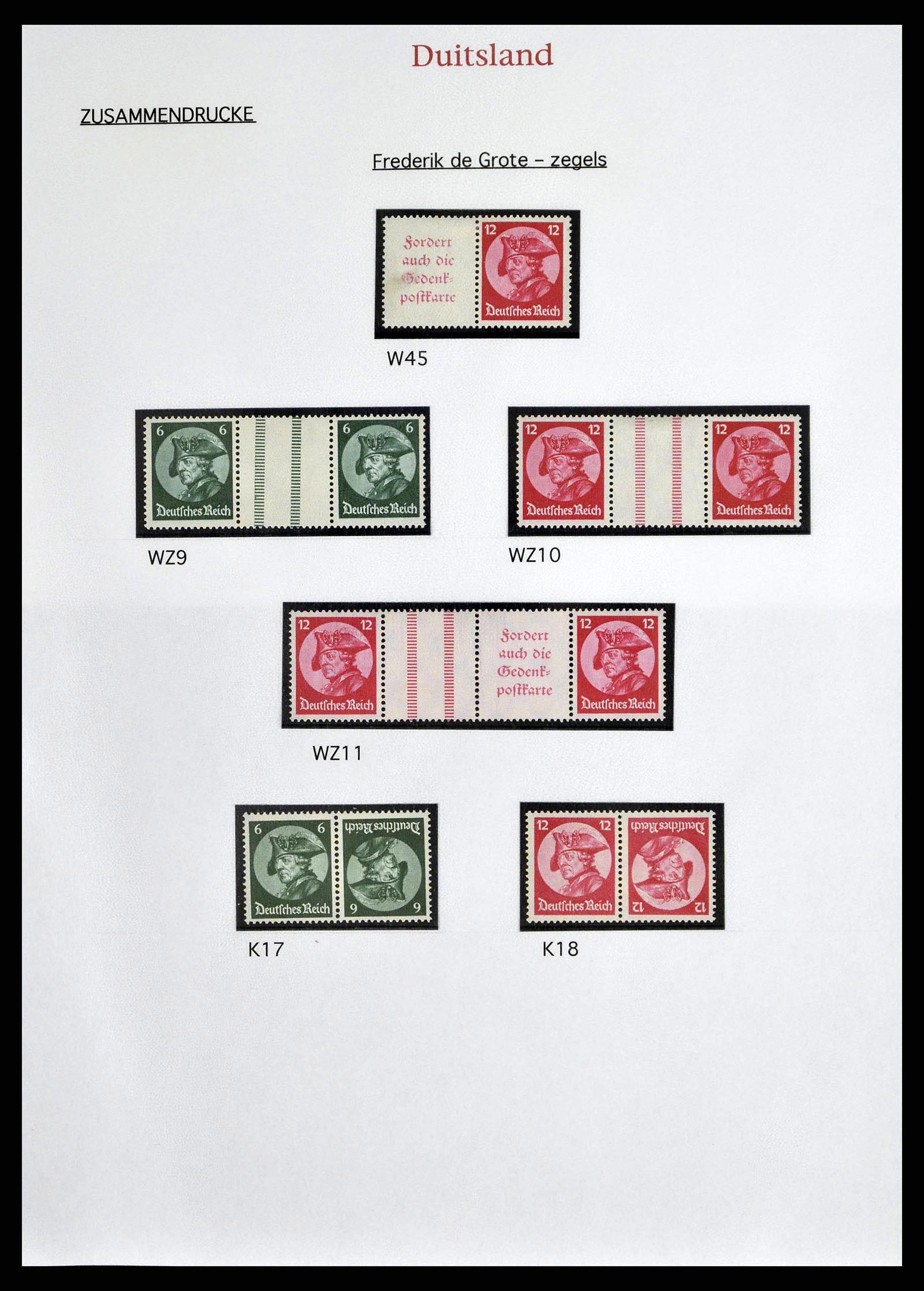 38650 0031 - Stamp collection 38650 German Reich combinations 1912-1942.