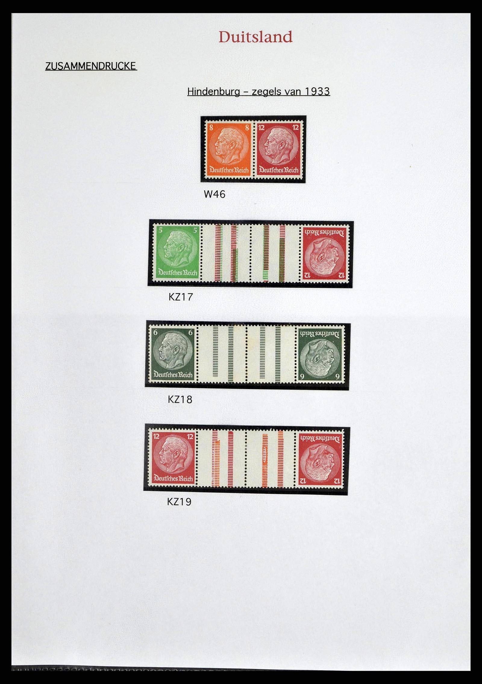 38650 0033 - Stamp collection 38650 German Reich combinations 1912-1942.