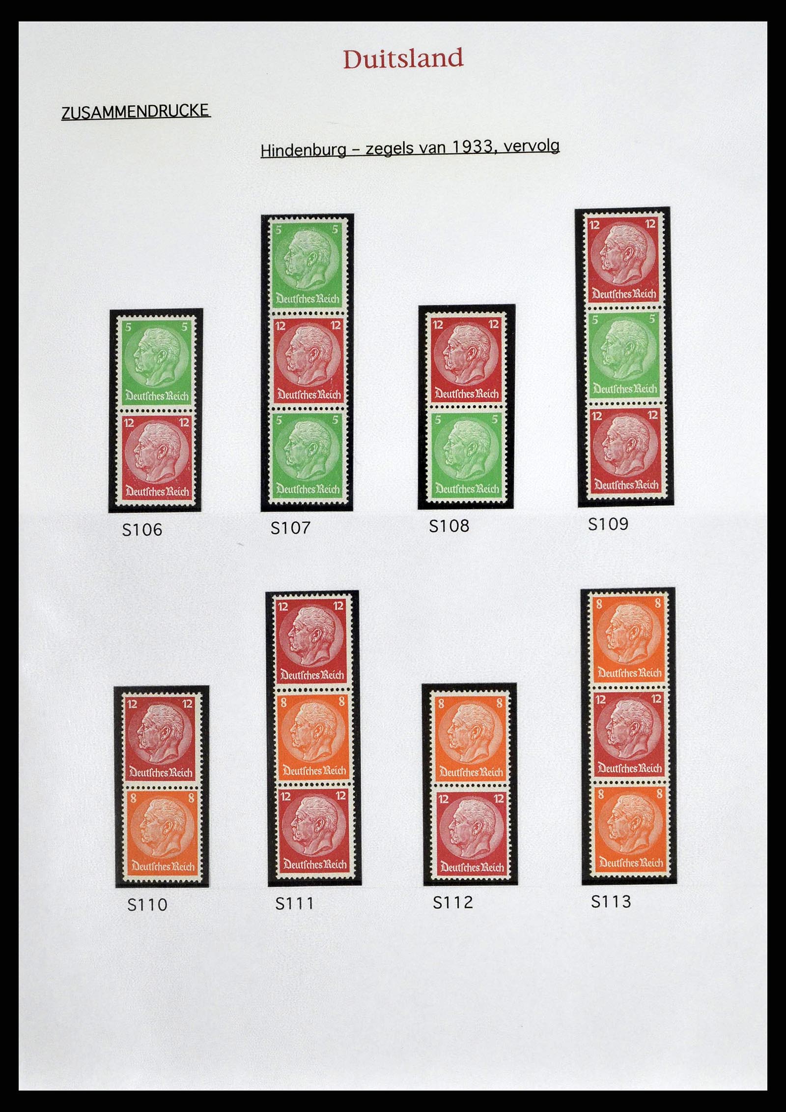 38650 0034 - Stamp collection 38650 German Reich combinations 1912-1942.
