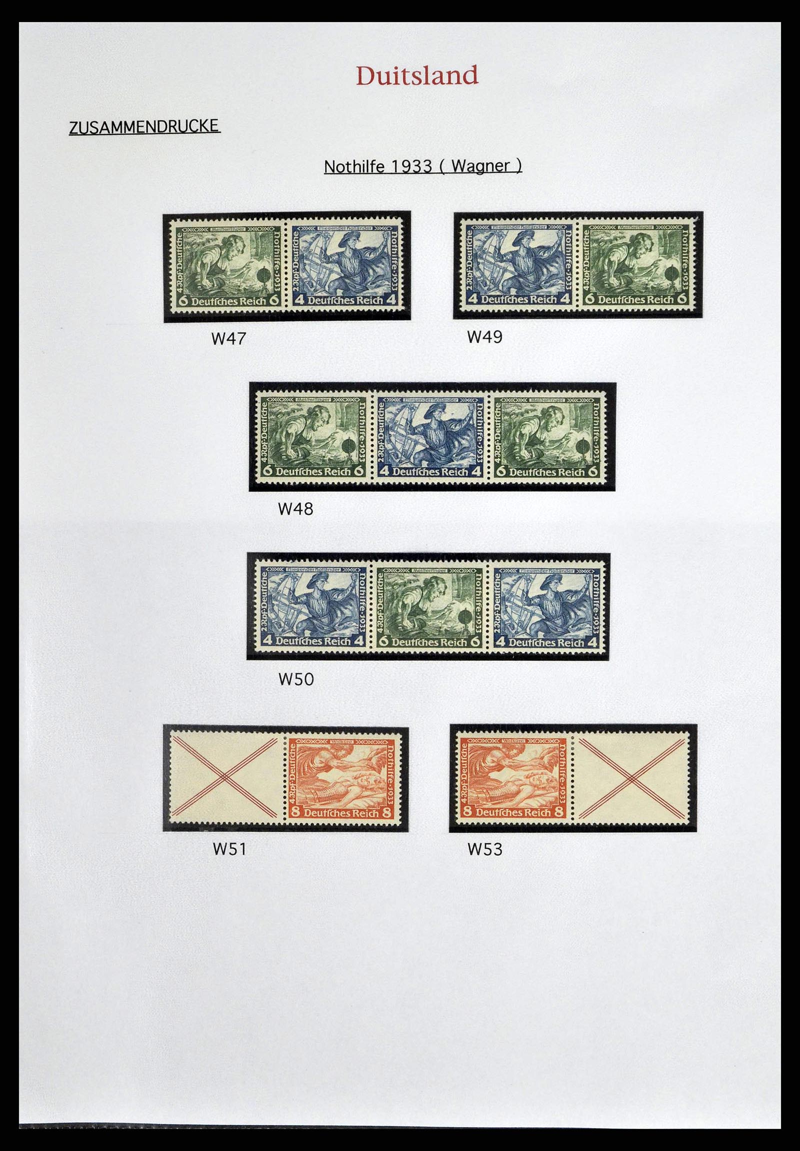38650 0035 - Stamp collection 38650 German Reich combinations 1912-1942.