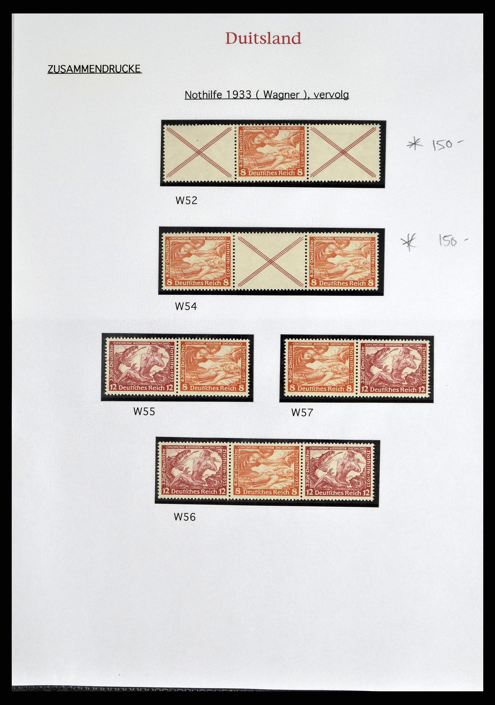 38650 0036 - Stamp collection 38650 German Reich combinations 1912-1942.