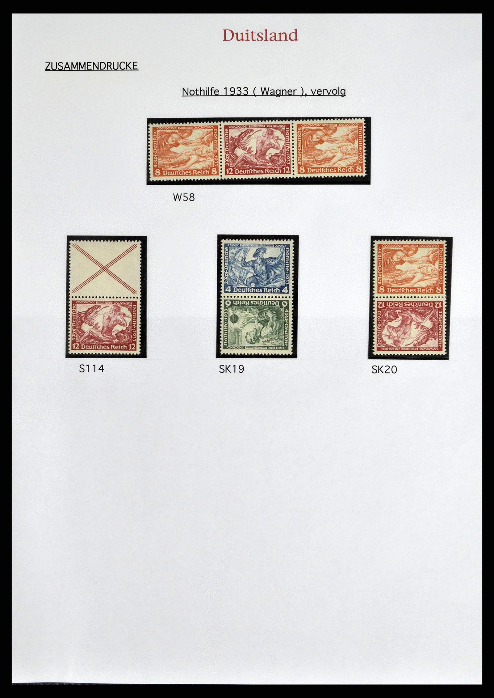 38650 0037 - Stamp collection 38650 German Reich combinations 1912-1942.