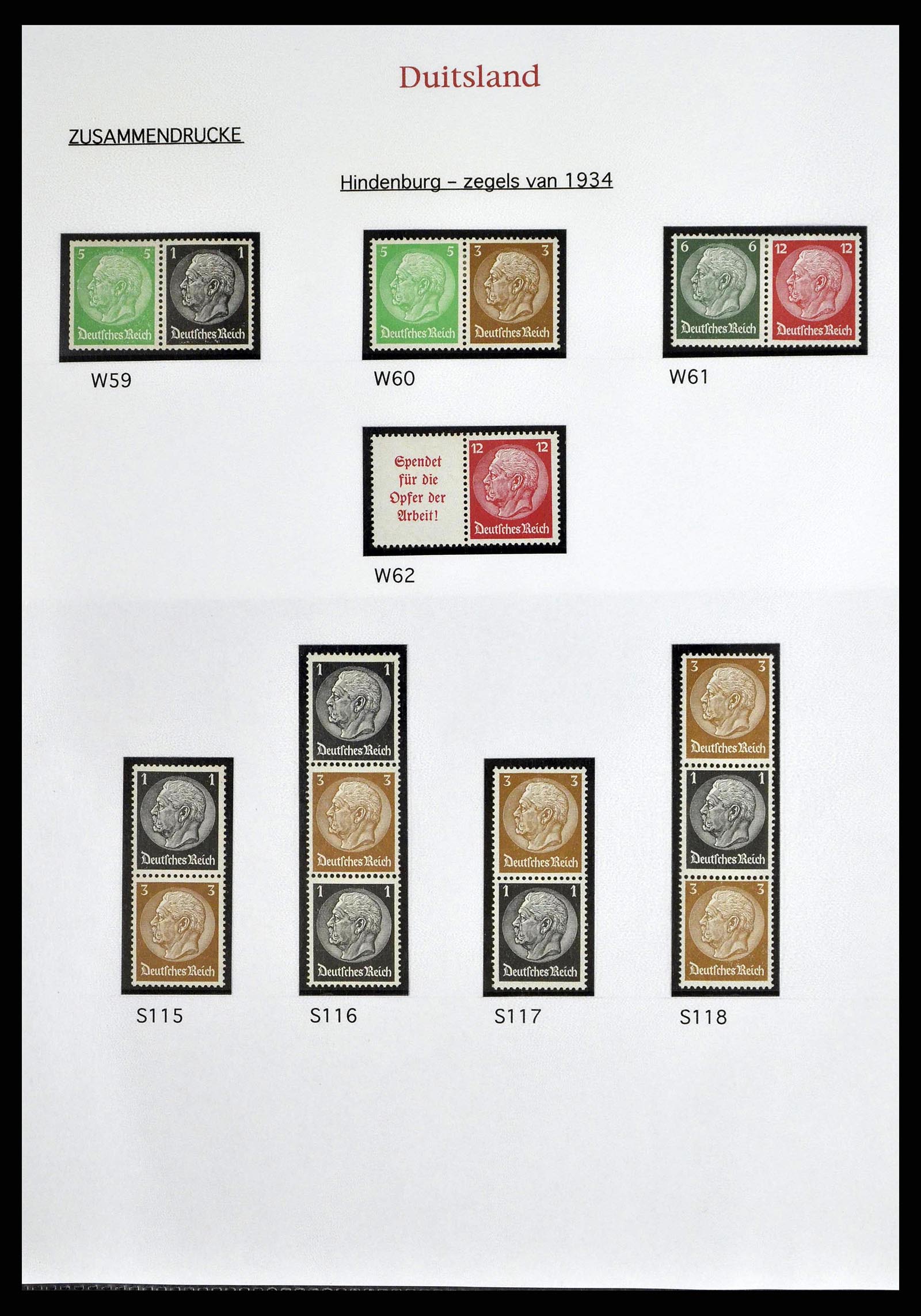38650 0038 - Stamp collection 38650 German Reich combinations 1912-1942.