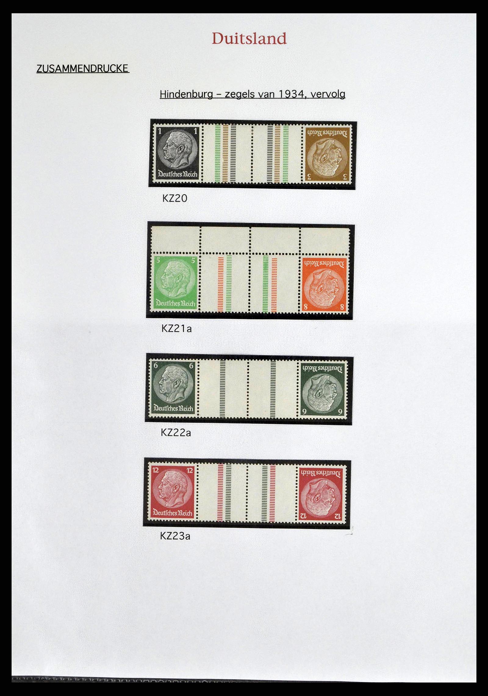 38650 0040 - Stamp collection 38650 German Reich combinations 1912-1942.