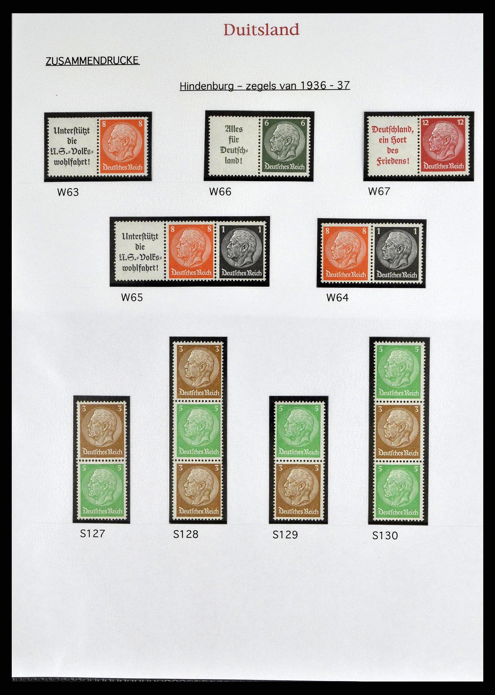 38650 0041 - Stamp collection 38650 German Reich combinations 1912-1942.