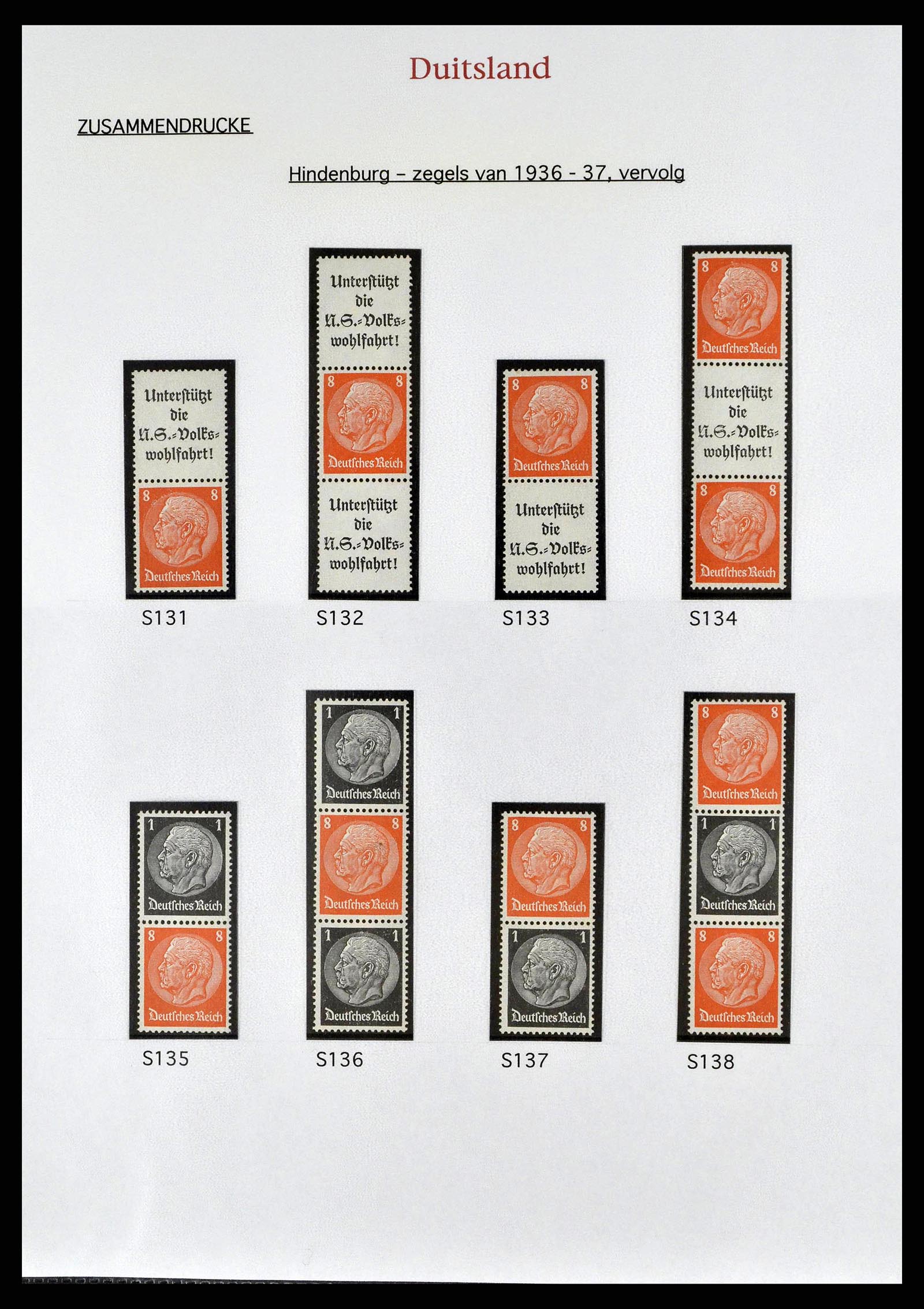 38650 0042 - Stamp collection 38650 German Reich combinations 1912-1942.