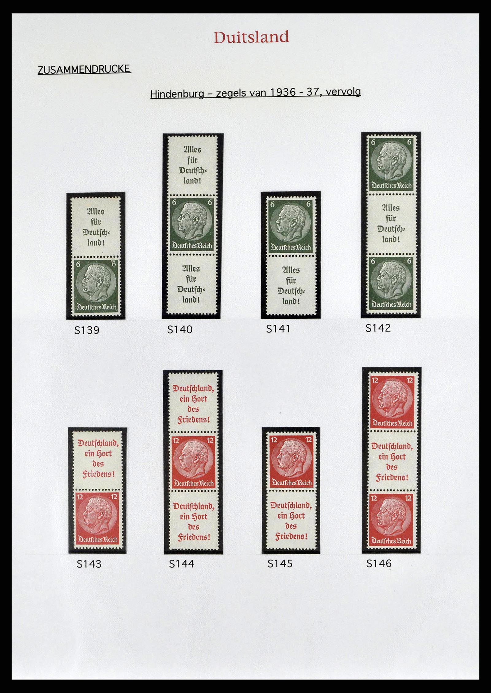 38650 0043 - Stamp collection 38650 German Reich combinations 1912-1942.