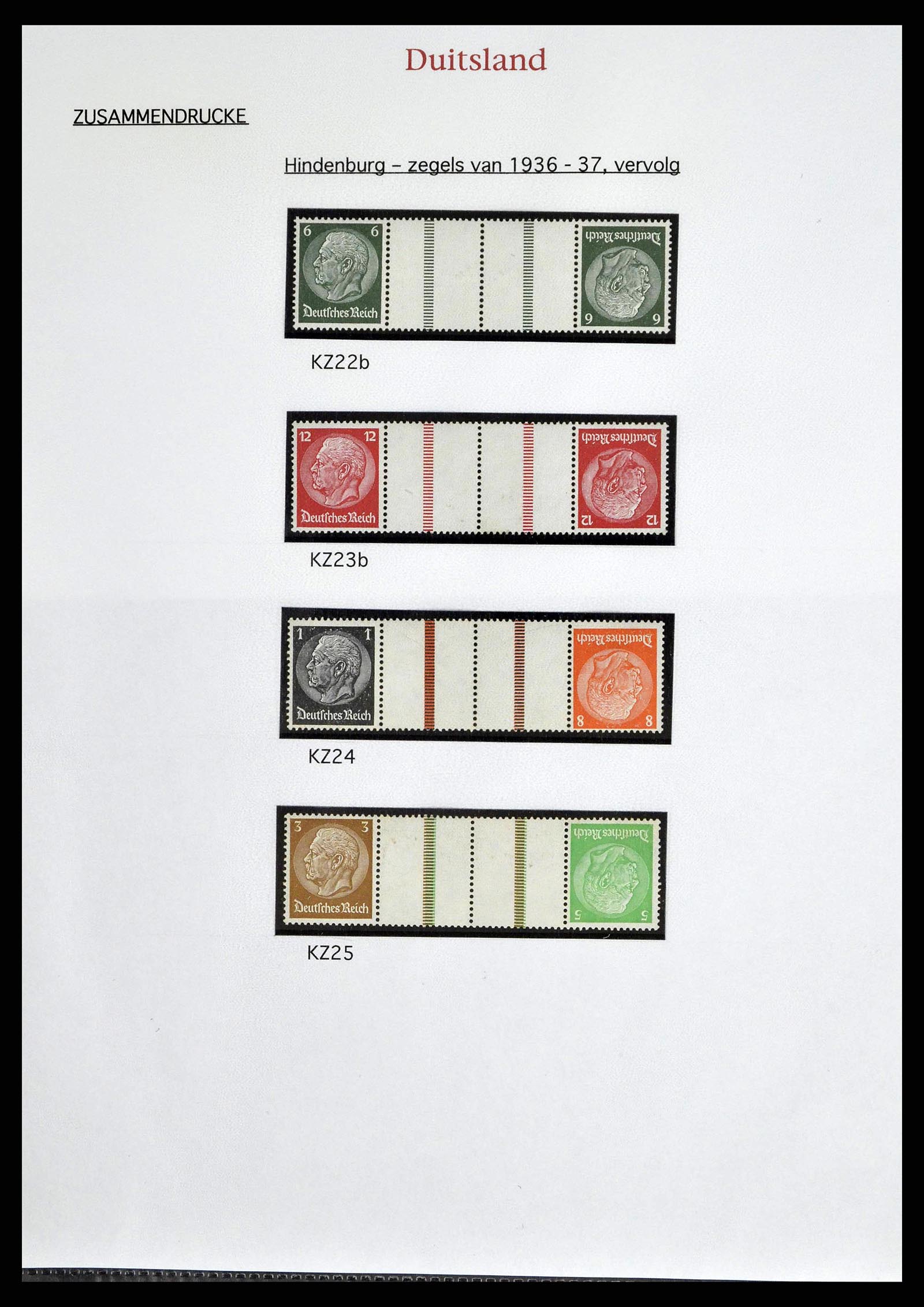 38650 0044 - Stamp collection 38650 German Reich combinations 1912-1942.