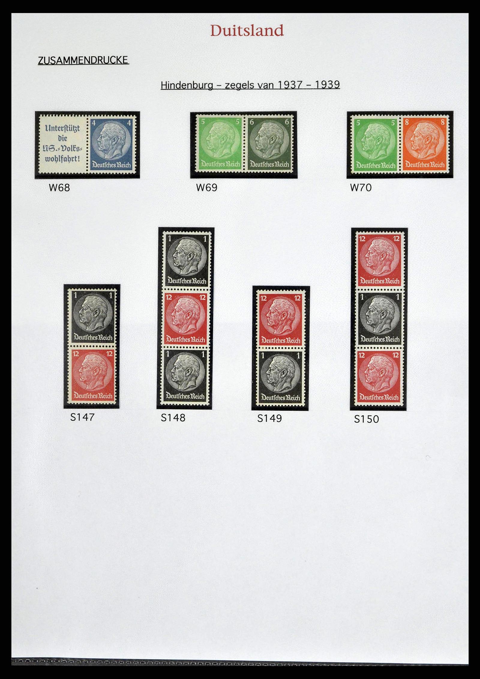 38650 0045 - Stamp collection 38650 German Reich combinations 1912-1942.