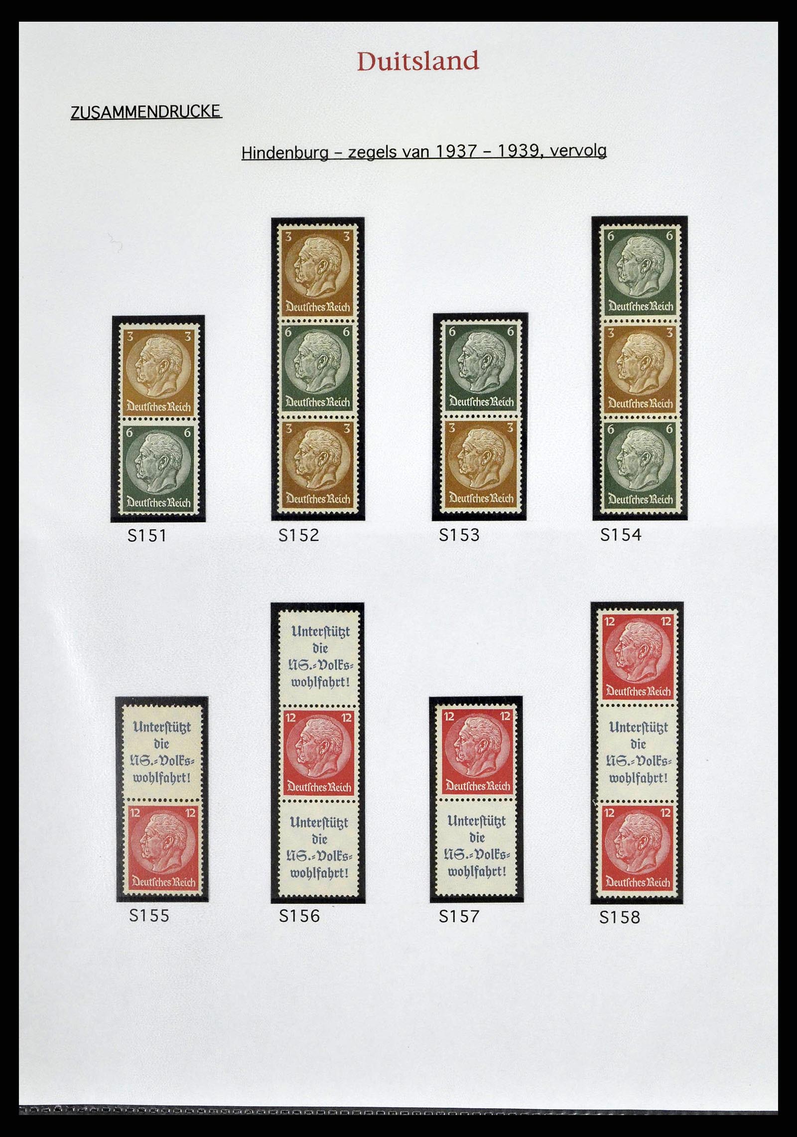 38650 0046 - Stamp collection 38650 German Reich combinations 1912-1942.